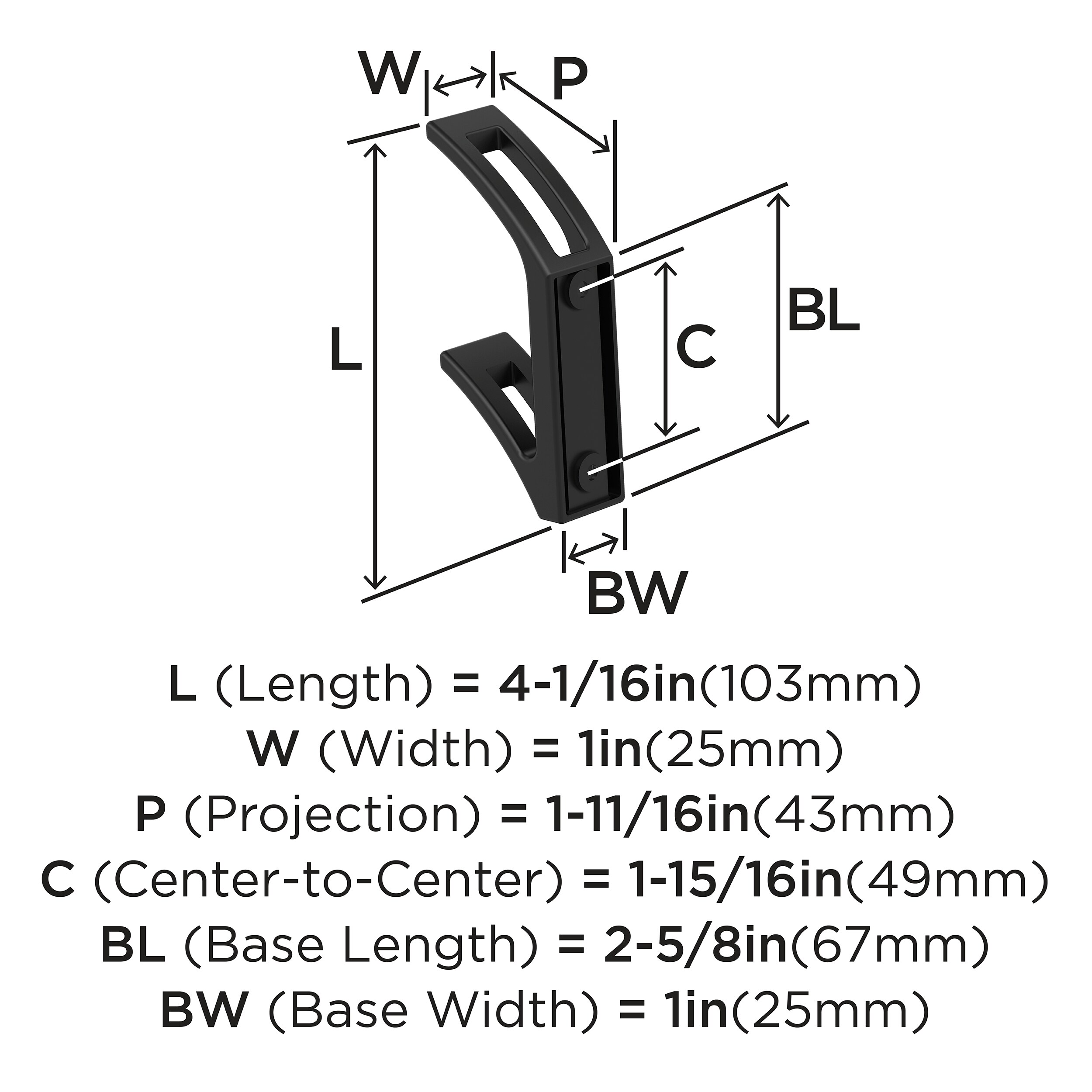 Amerock H37010MB Decorative-Wall-Hooks - View #4