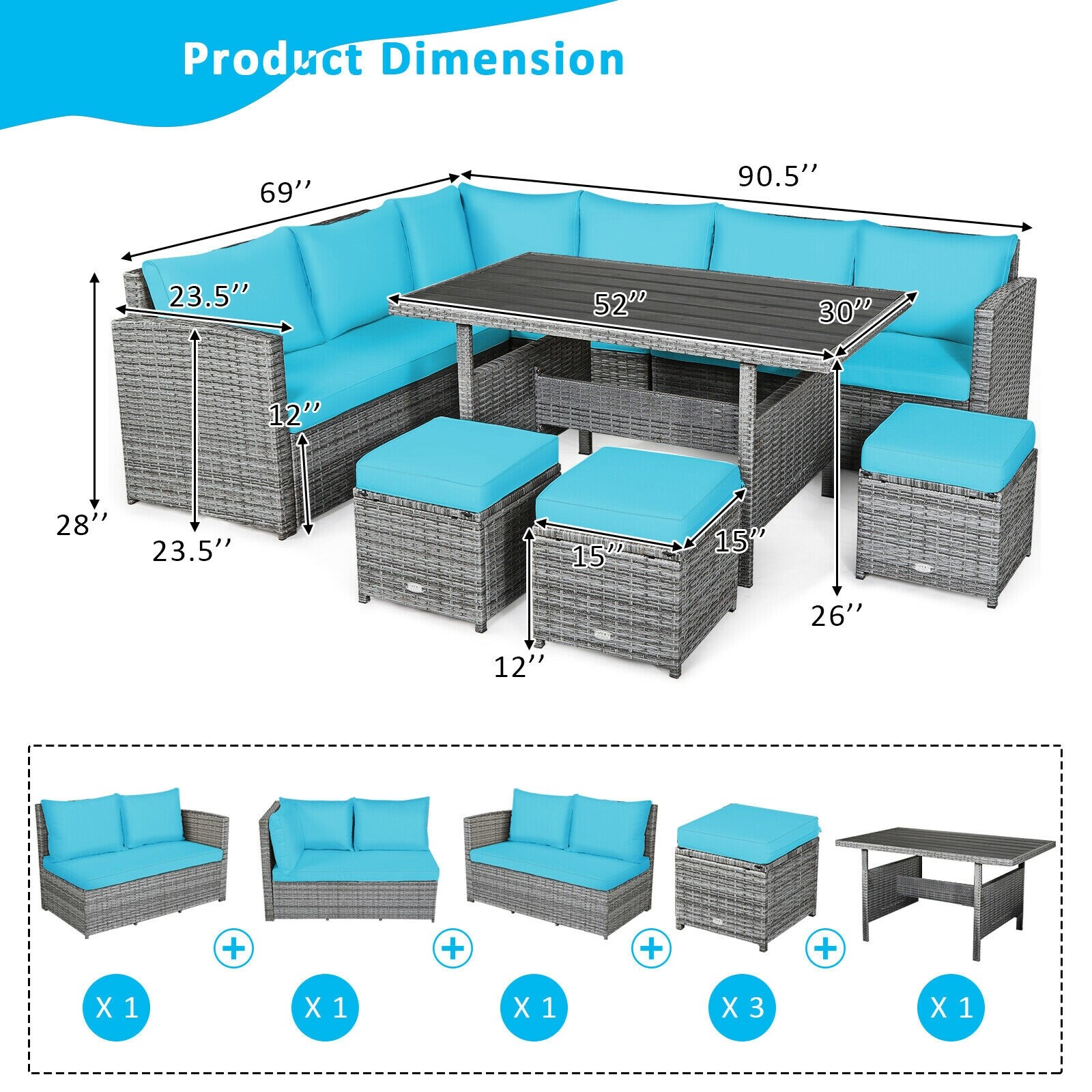 SUGIFT LW038SUGHY1267 Patio-Sofas-Daybeds - View #3