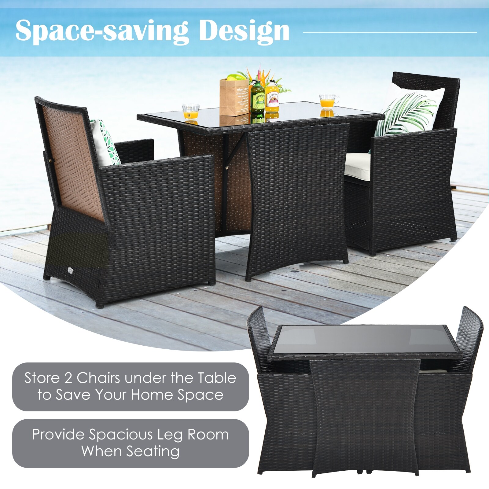 Clihome CWCH-HW68AC178WH Patio-Conversation-Sets - View #8