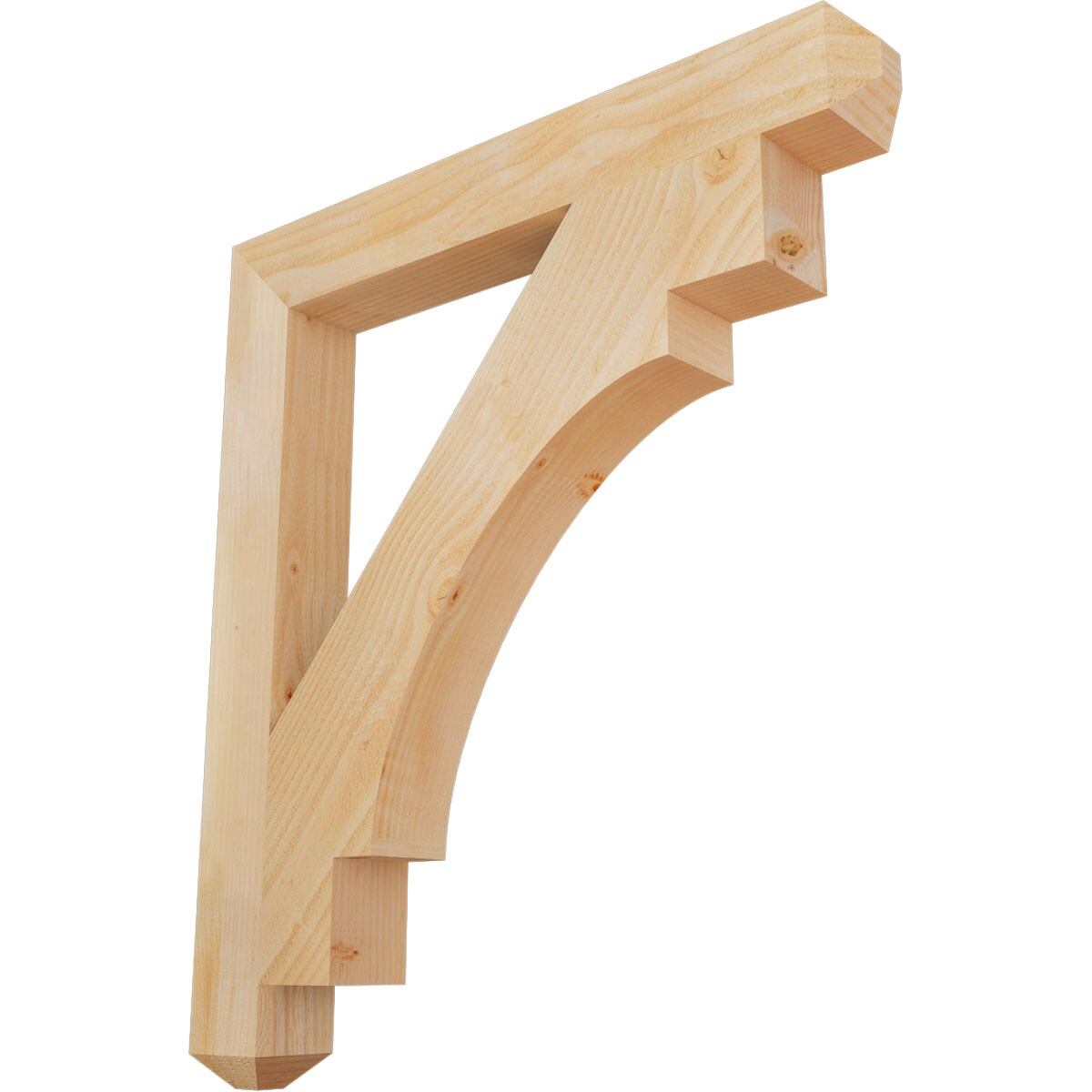 Ekena Millwork BKT04X32X36MRC04RDF Merced craftsman rough sawn 4-in x 32-in x 36-in Douglas fir Brown Wood Standard bracket