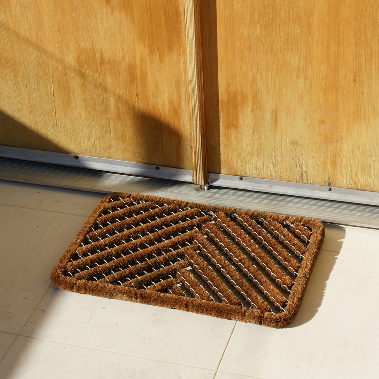 Natural Coir Herringbone Outdoor Scraper Door Mat