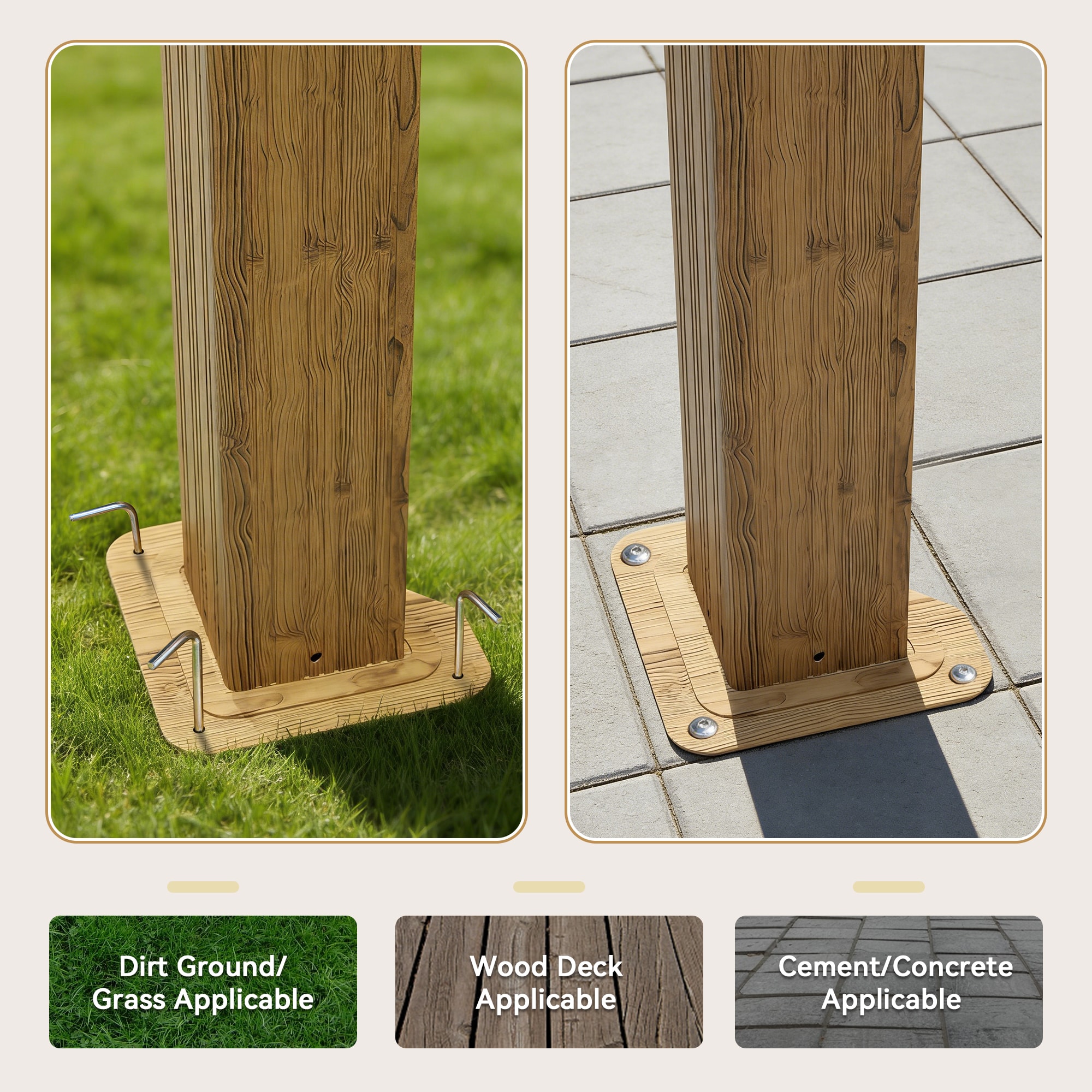 Gardenbee HGL-R-A80-14X22 Wood-Resin-Gazebos - View #9
