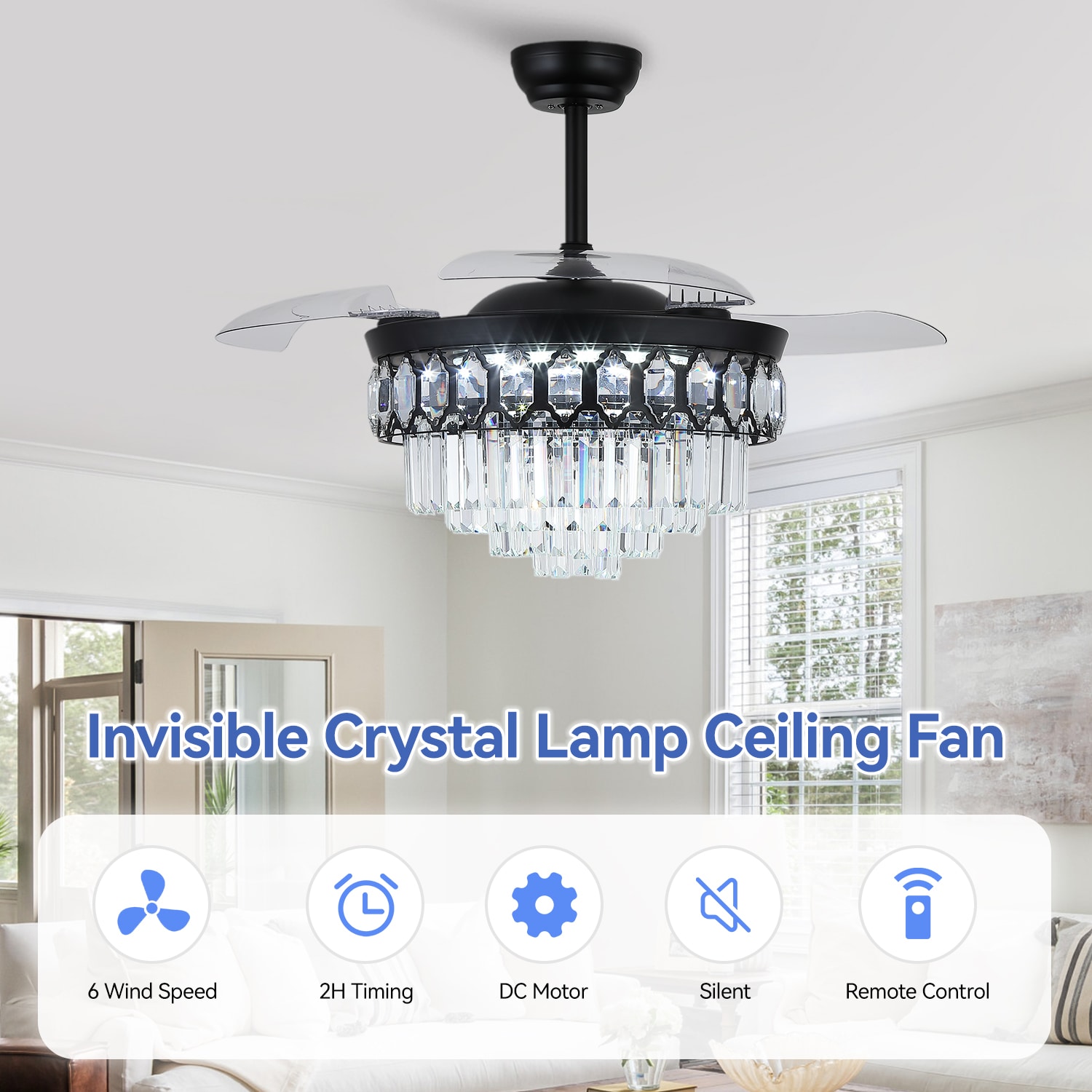 Kviflon LS9018-48BK Ceiling-Fans - View #2