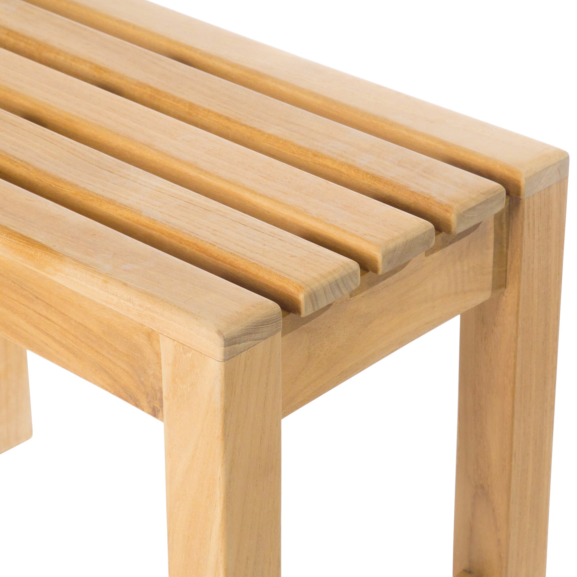 Elegant Teak Spa Safety Shower Bench - 23.5" Height