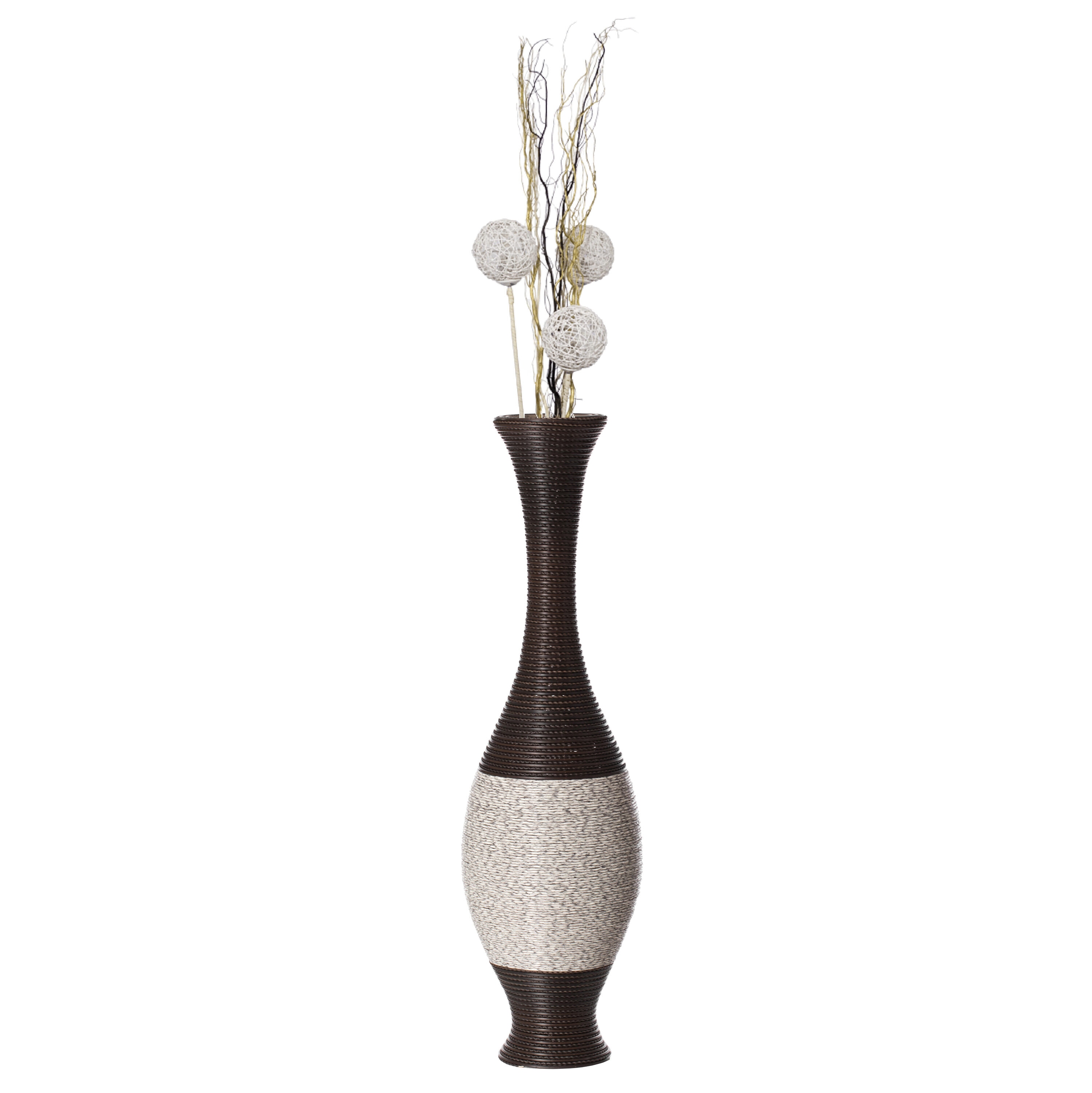Uniquewise QI004139 Brown PVC Modern Vase
