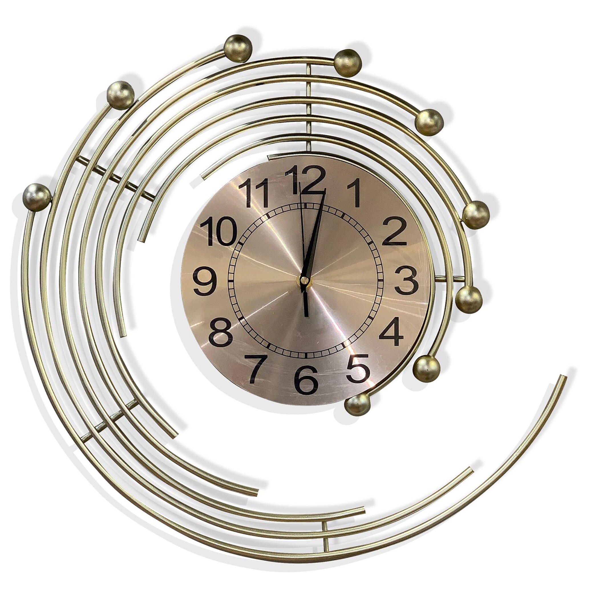 StyleCraft Home Collection Brass Metal - Metal Wall Clock at Lowes.com