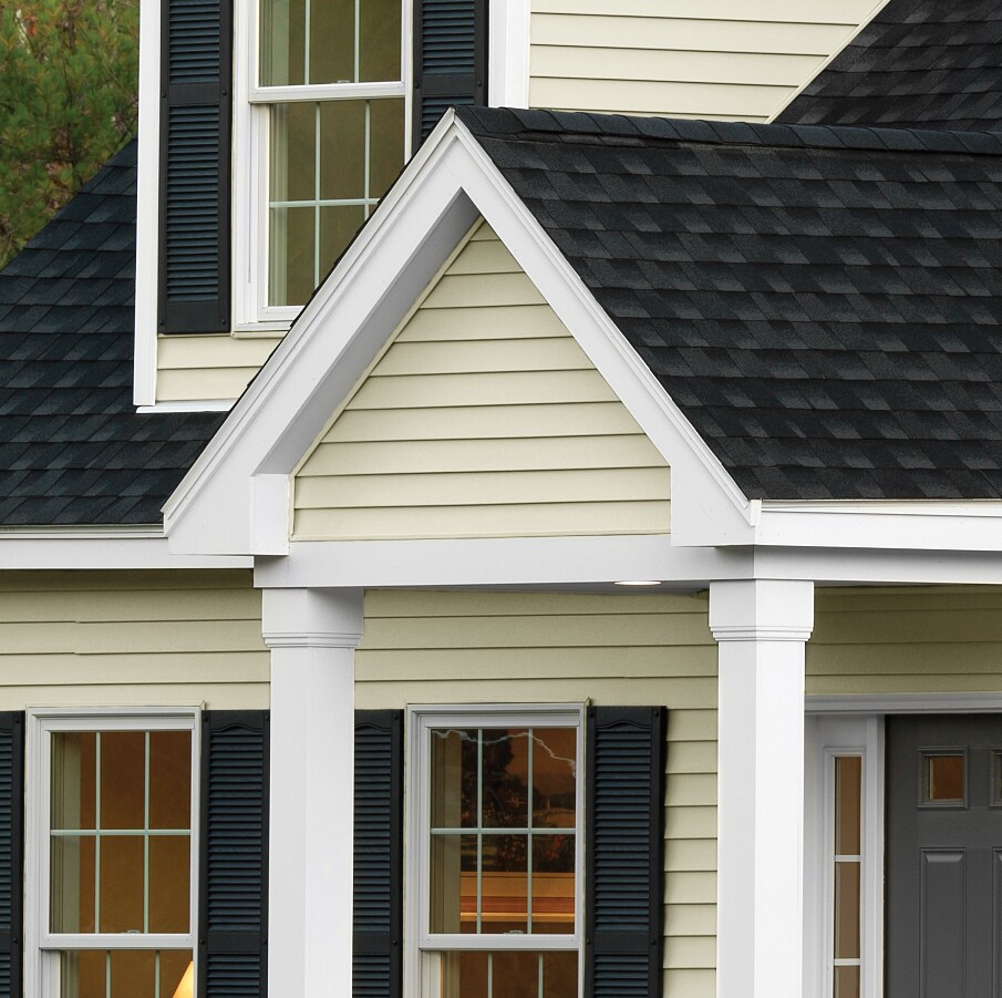 Georgia-Pacific Forest Ridge Double 4-in Traditional Cream Vinyl Siding ...