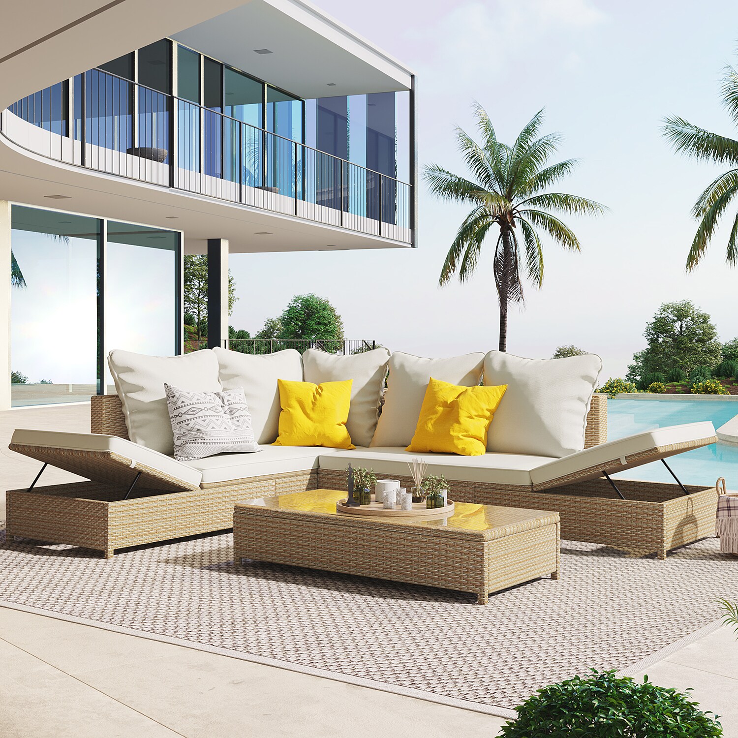SINOFURN SYA010203BG Patio-Conversation-Sets - View #6