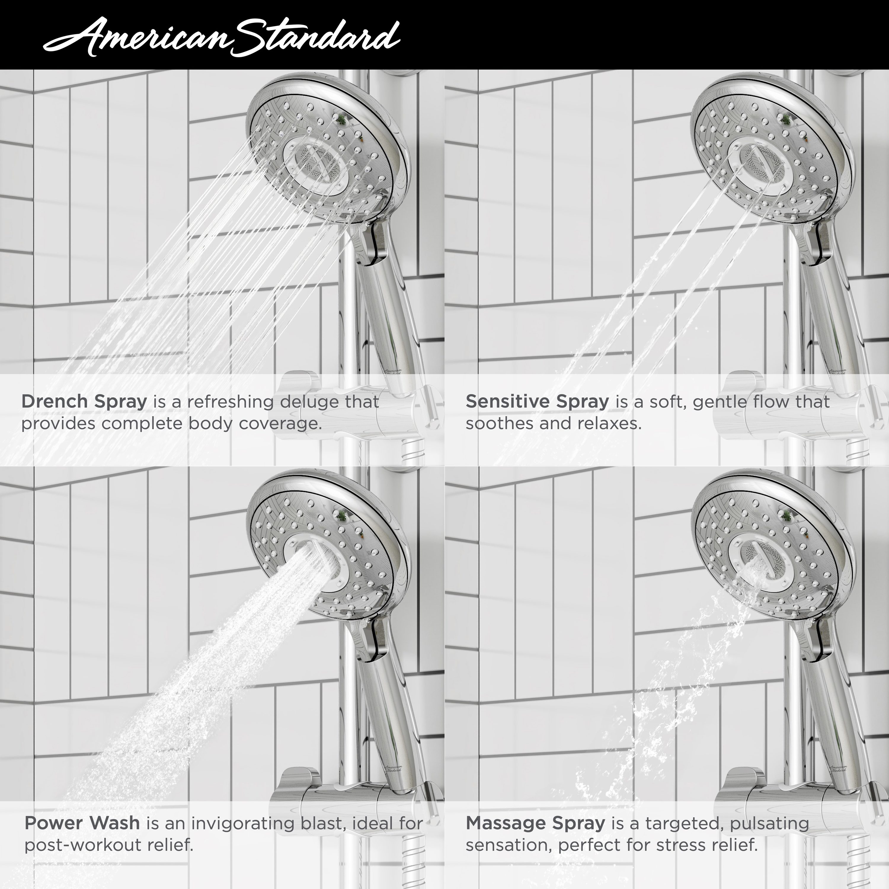 American Standard 9238759.002 Showerhead-Bar-Panels - View #4