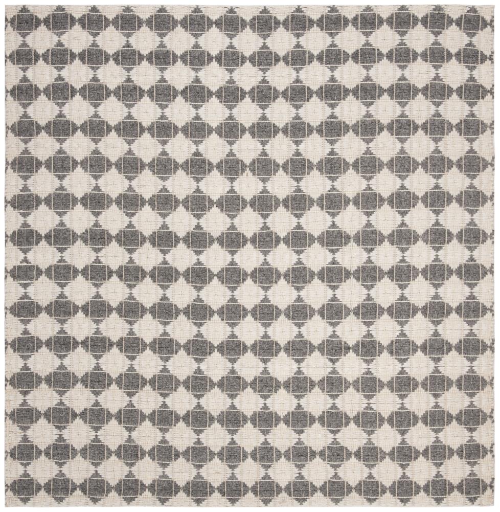 Safavieh NAT407F-6SQ Natura Banff 6 x 6 (ft) Synthetic Gray/Ivory Square Indoor Abstract Coastal Area rug