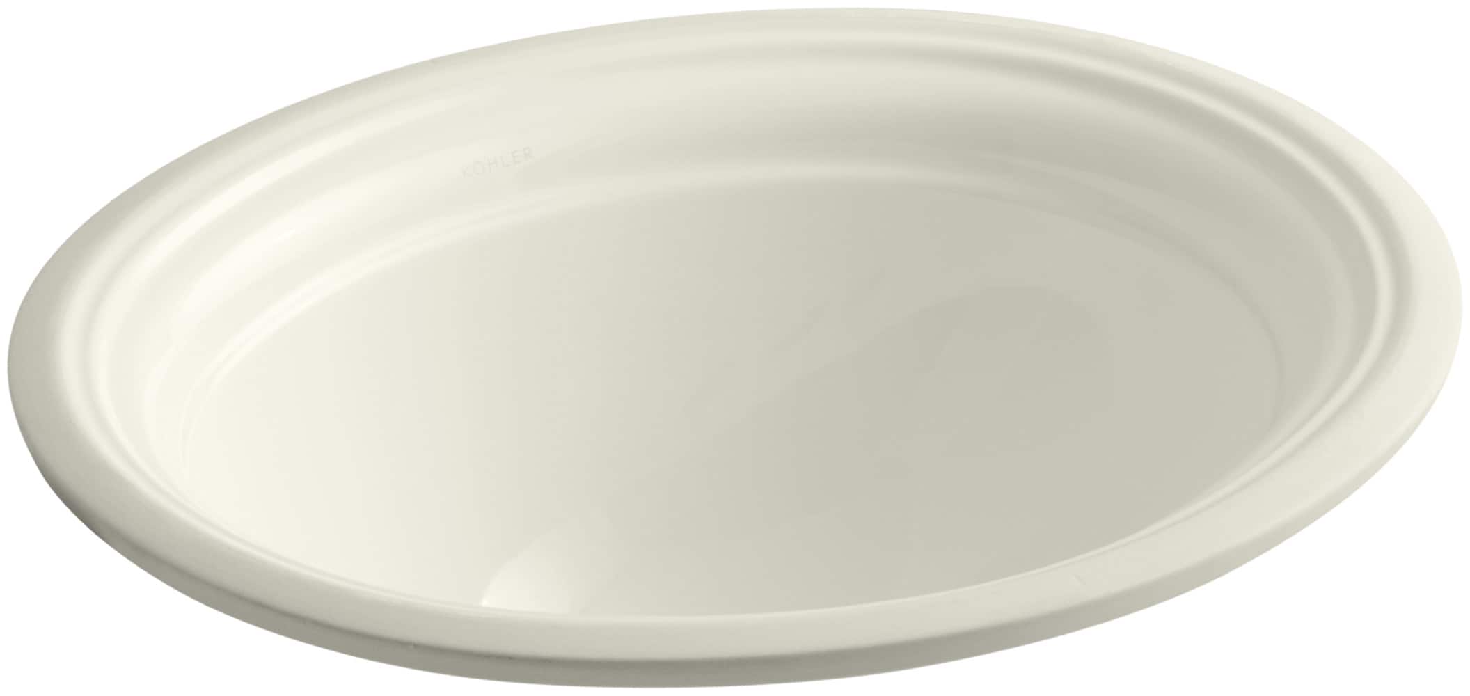 KOHLER 2350-96 Devonshire Vitreous china Undermount Oval Biscuit Bathroom Sink ( 18.375-in x 15.25-in )