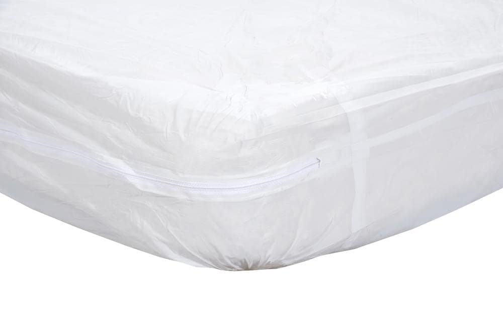 QUEEN 9" HEIGHT--PLASTIC SOFT VINYL MATTRESS COVER---W/ZIPPER-BED BUG PROTECTION 