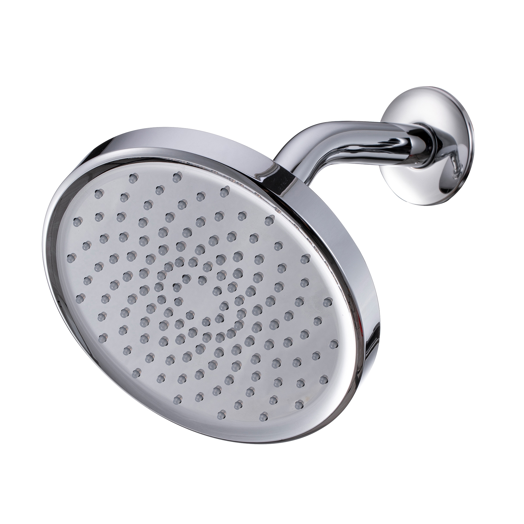 Clihome TWHSB015-5BN 1 -Spray Chrome 6-in Round Fixed High Pressure Rain Shower Head 2.5 GPM