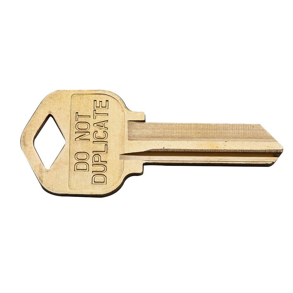 Lowe's Nickel Plated #66 Kwikset Brass House/Entry Key Blank in