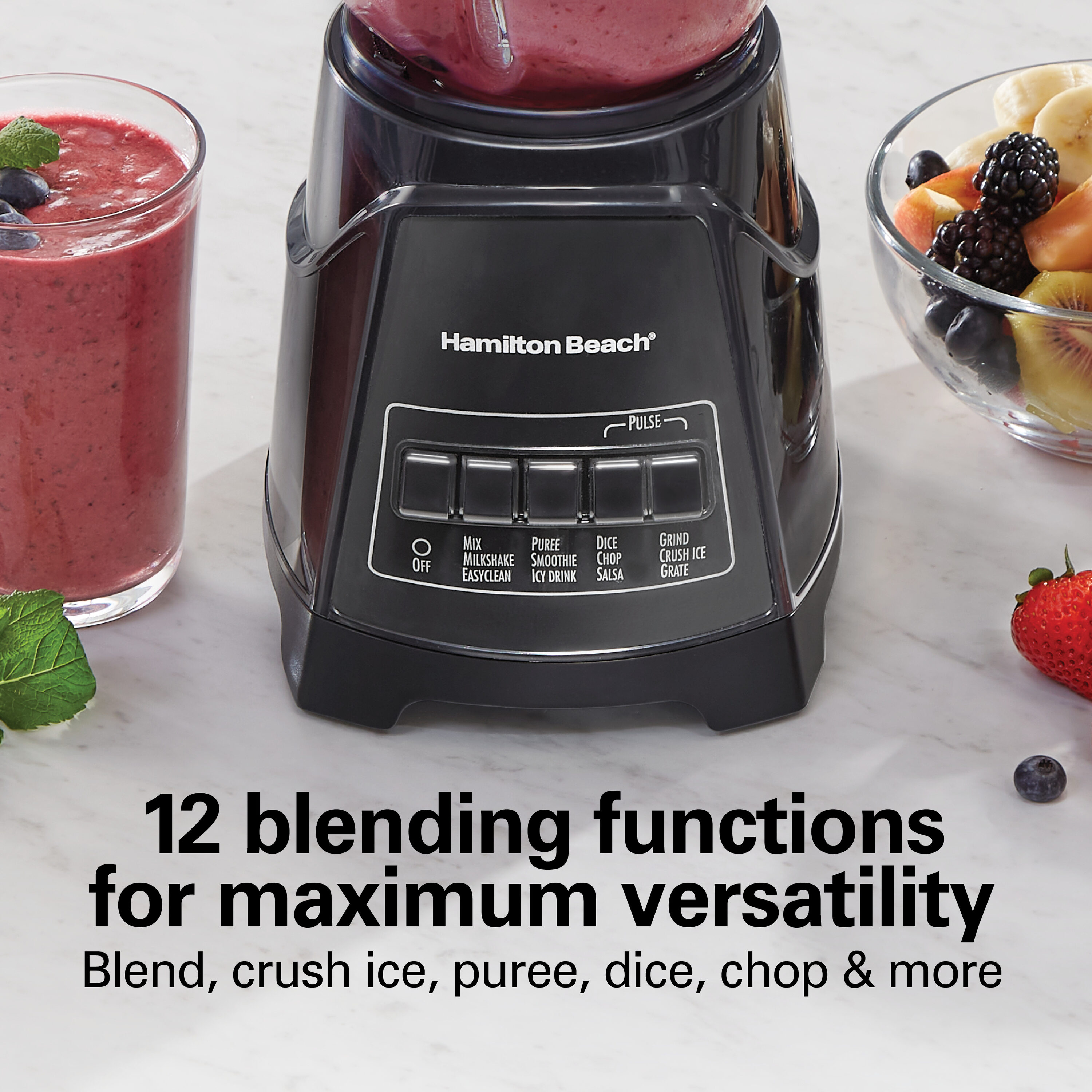 Hamilton Beach 40 Oz 700 Watt 12 Speed Countertop Blender Black At 