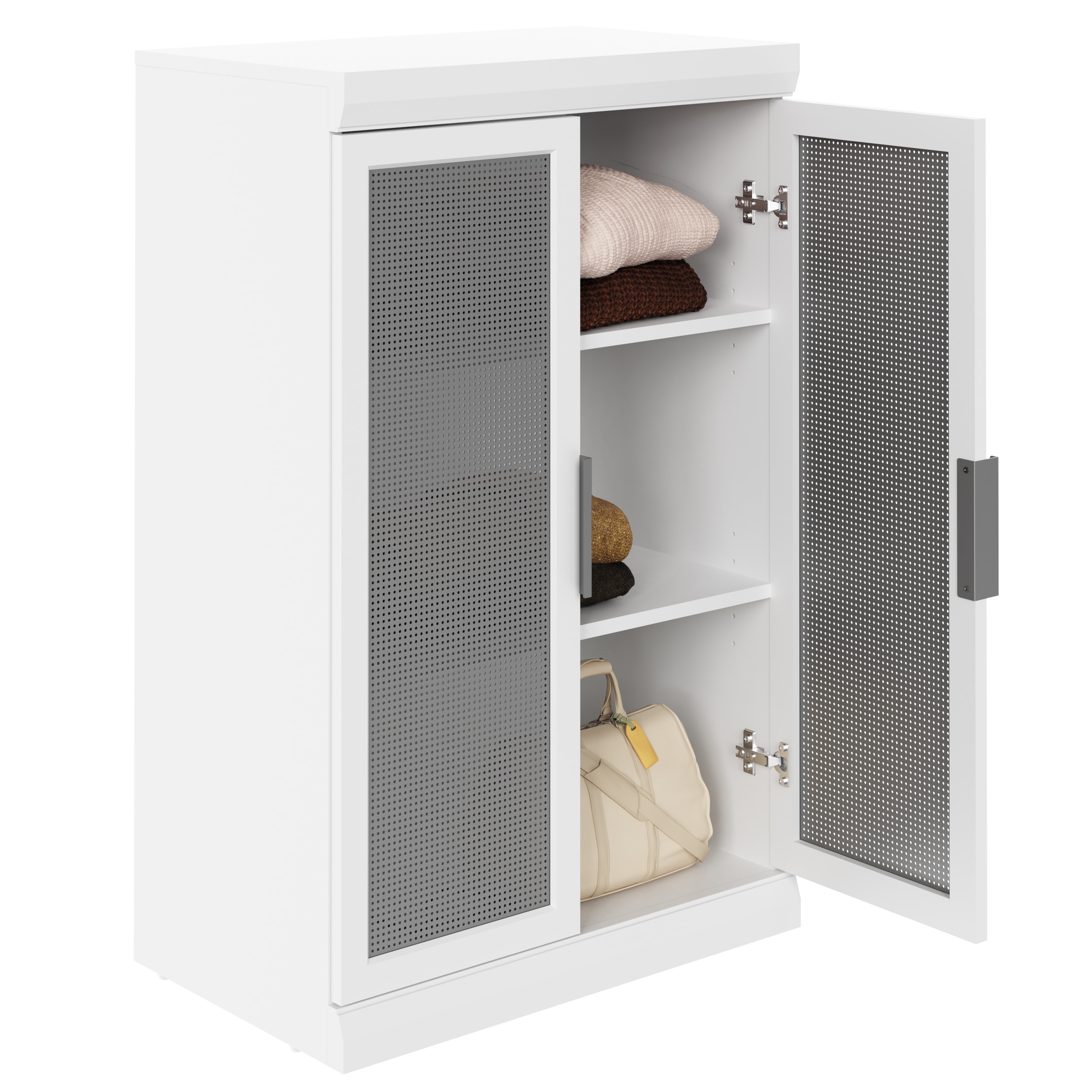 ClosetMaid Mosaics 25.5-in to 25.5-in W Perforated door Base Unit White Solid Shelving Wood Closet System