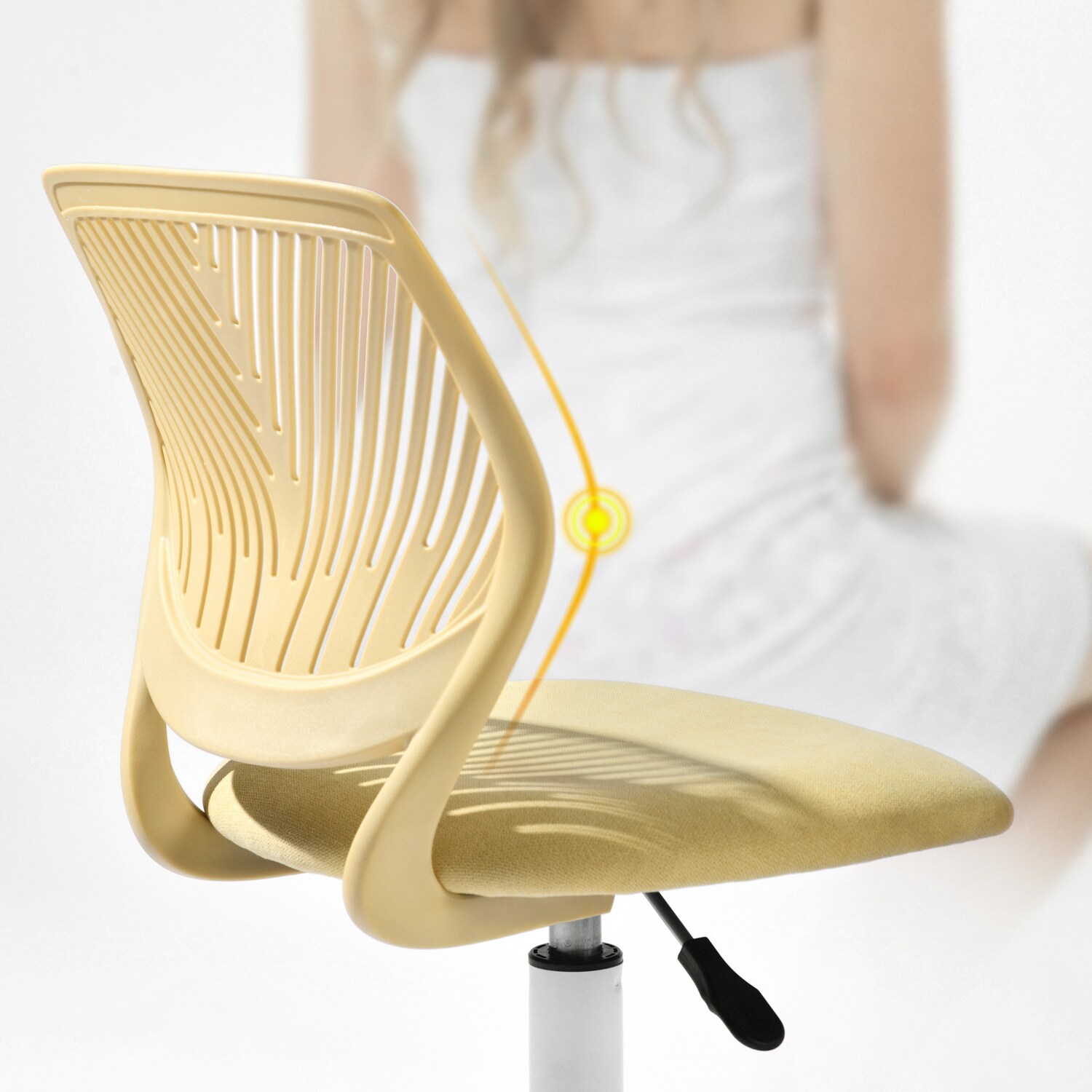 Homy Casa CARNATION YELLOW Office-Chairs - View #8