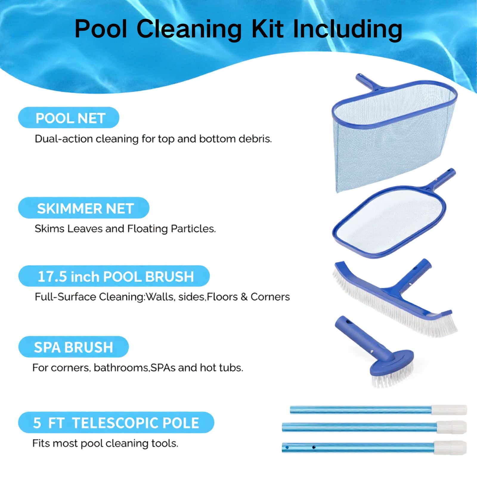 Outopee LWO1G58000684 Pool-Vac-Brush-Skim-Parts - View #3