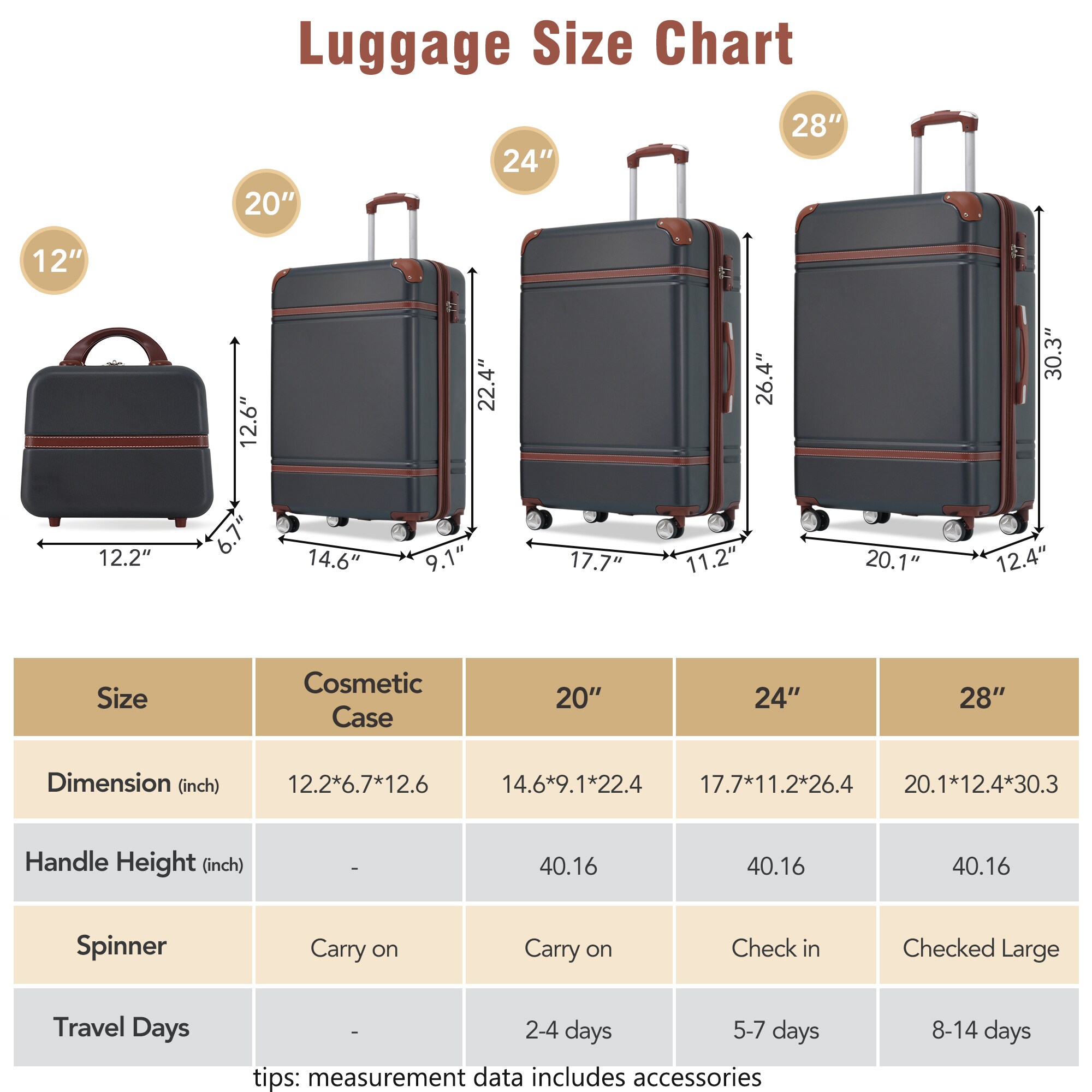 ModernLuxe L3P-N732P170218B Luggage-And-Luggage-Sets - View #8