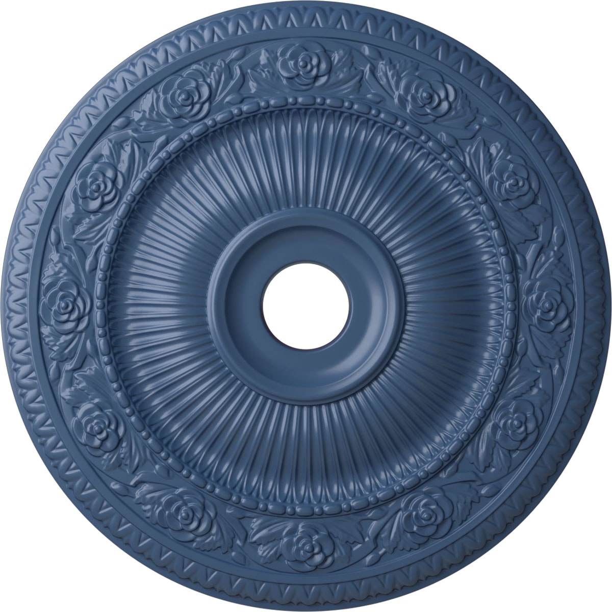 Ekena Millwork CM24LO1AMF Logan 24.25-in W x 24.25-in L Painted Americana Polyurethane Whole Ceiling Medallion