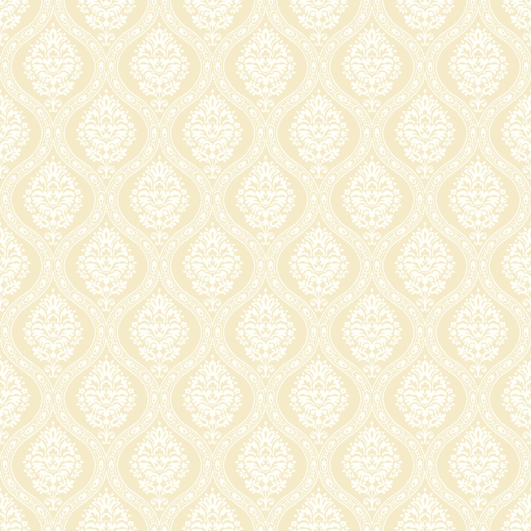 York Wallcoverings DM5029 Damask Resource Library 56.4-Sq. Feet Yellow Non-woven Damask Prepasted Water Activated Paste Wallpaper