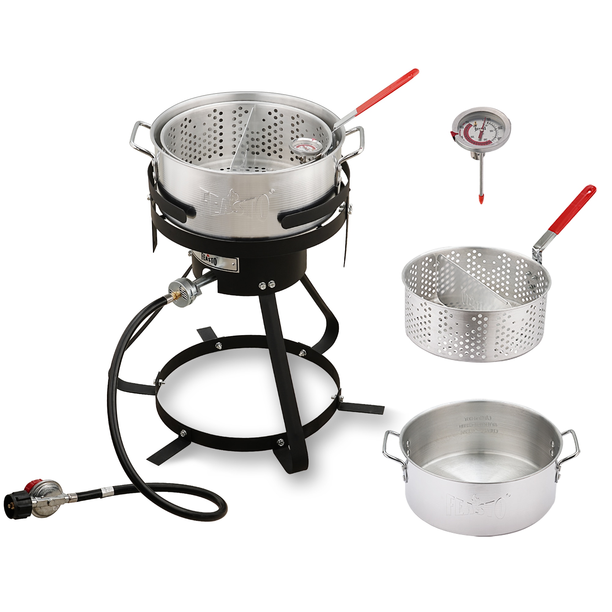 Feasto 33901A 1 -Burner Propane 1-lb. tank Piezo Aluminized steel Outdoor burner