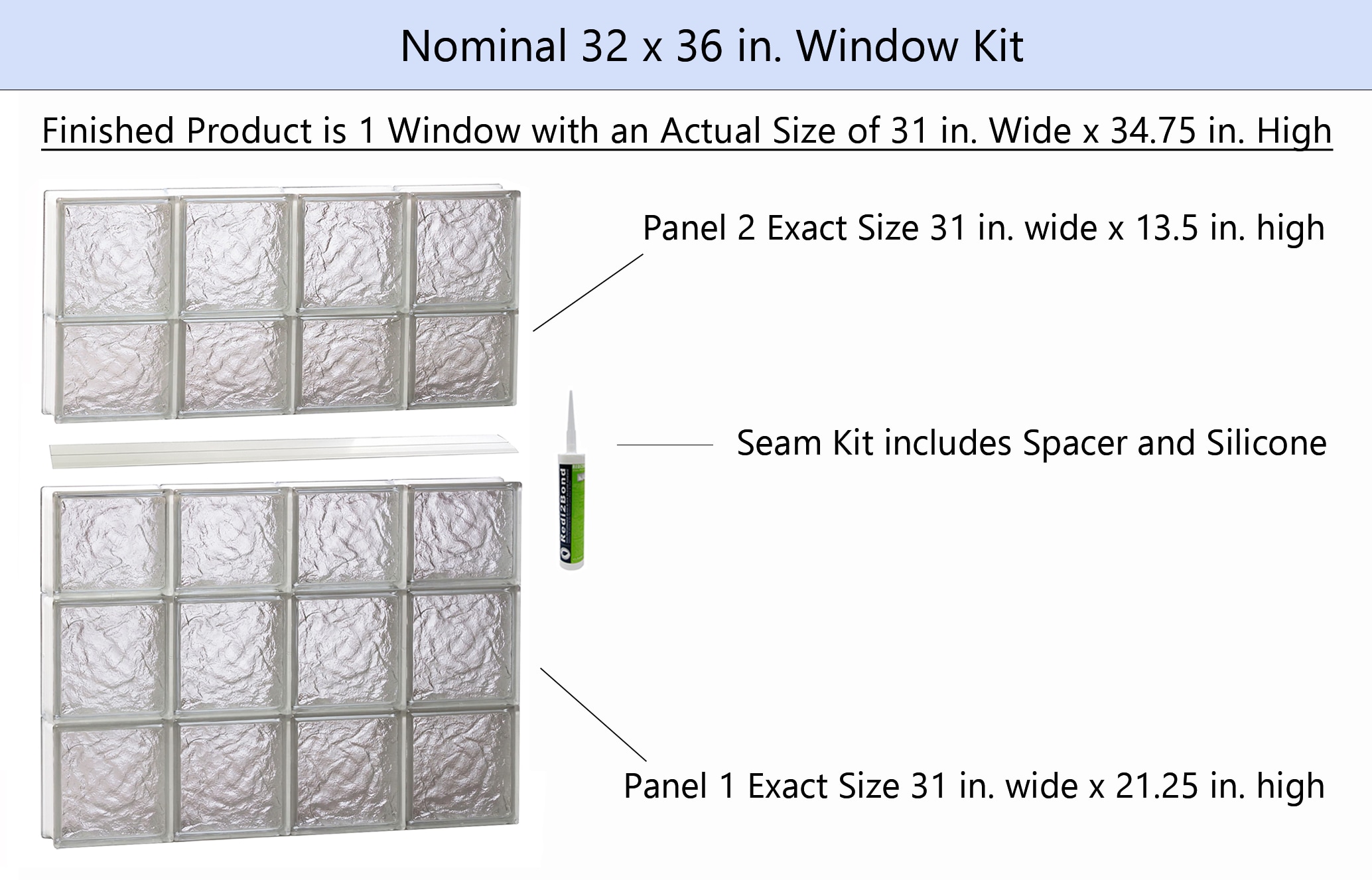 REDI2SET S3236IS Glass-Block-Windows - View #2
