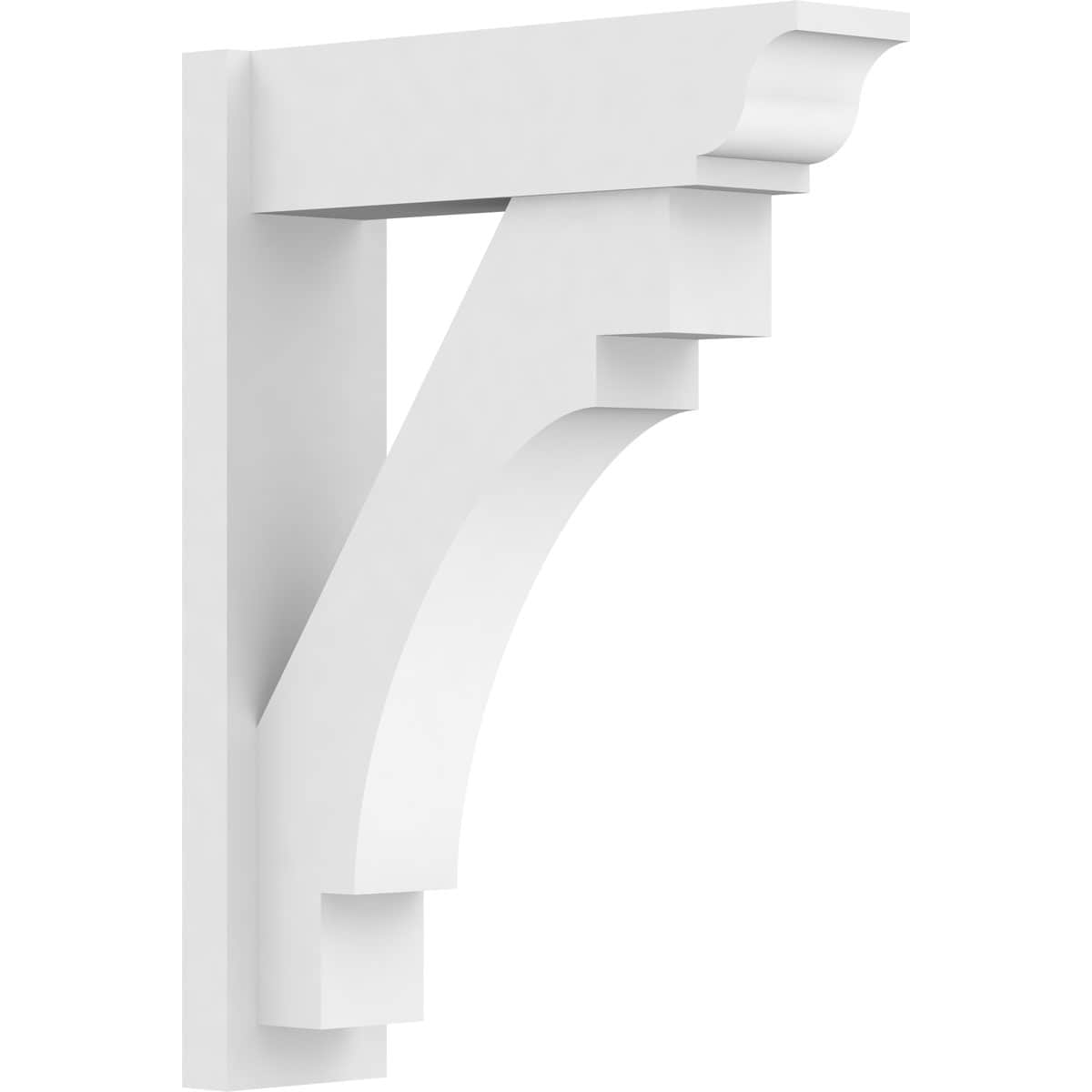 Ekena Millwork OUTP07X24X32MRC01 7-in W X 24-in D X 32-in H Merced Architectural Grade PVC Outlooker with Traditional Ends