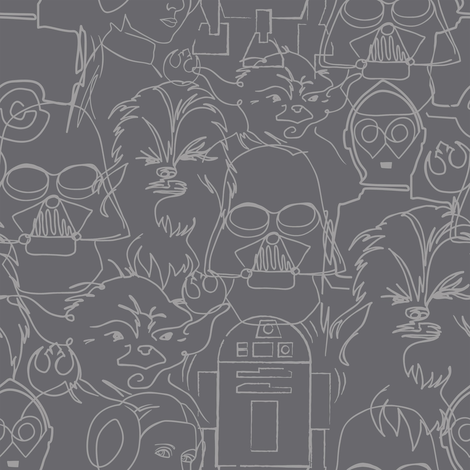 RoomMates RMK12453PL 30.8-Sq. Feet Gray Vinyl Novelty Self-adhesive Peel and Stick Wallpaper
