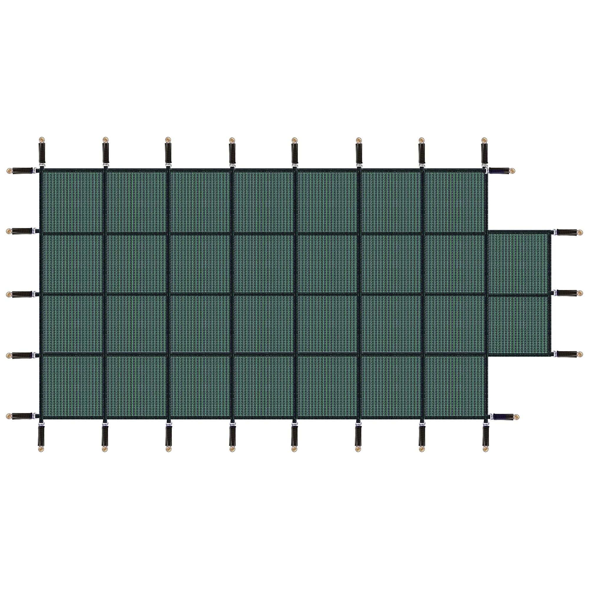 Mondawe 27-ft x 47-ft Inground Pool Safety Cover Polypropylene Leaf safety and winter Rectangle Pool Cover
