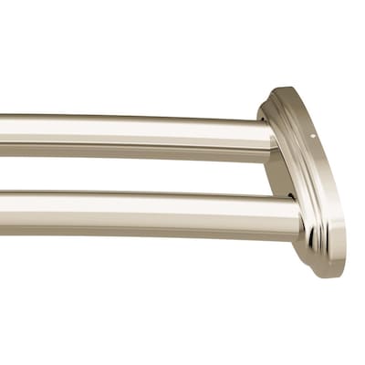 Moen 60 In Stainless Steel Adjustable, 60 Curved Double Shower Curtain Rod