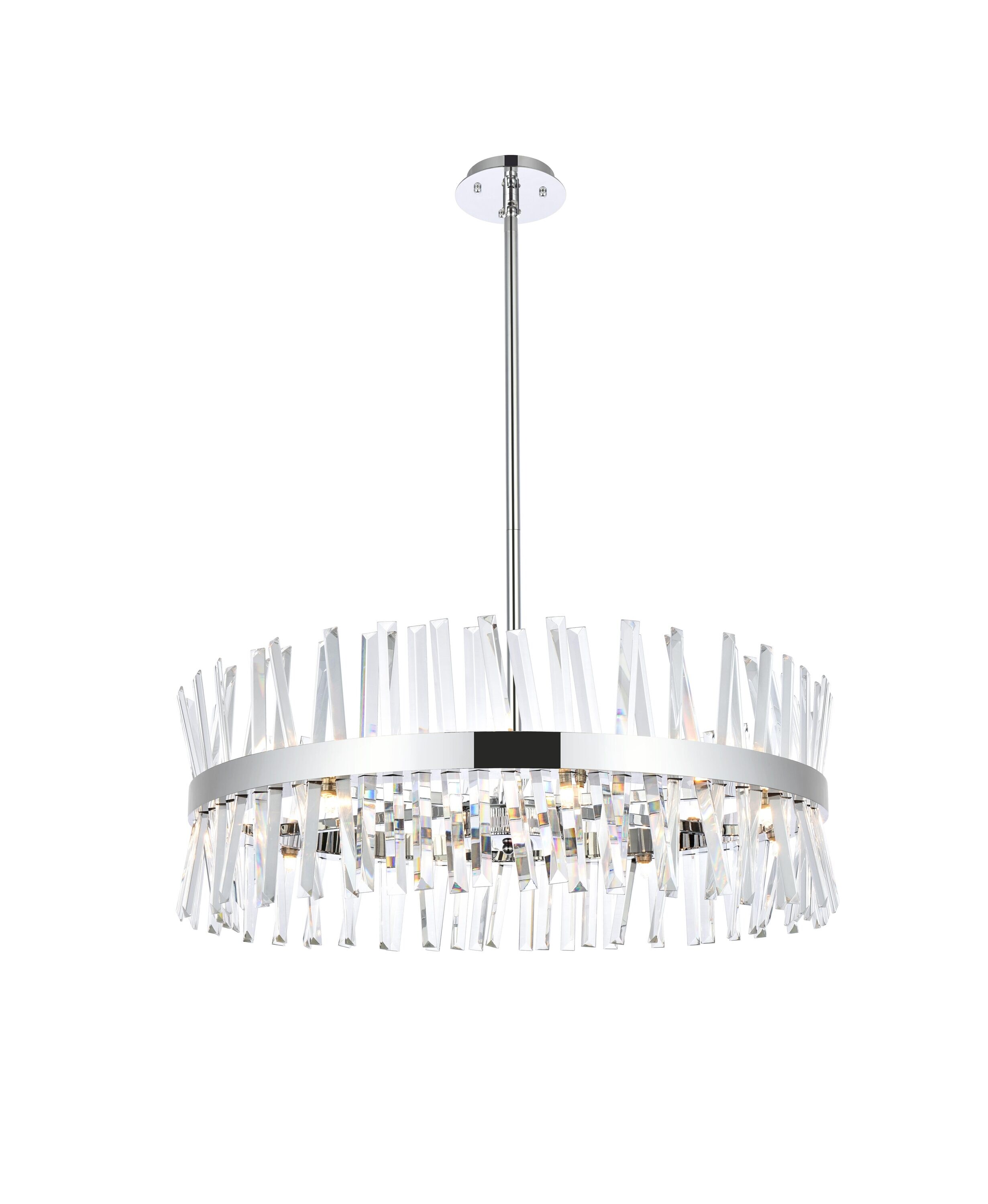 Elegant Decor HF18600D32C Home Furnishing 16 -Light Chrome Modern/contemporary Crystal For Use in Bedrooms, Dining Rooms, Foyers, Kitchens, Living Rooms Chandelier