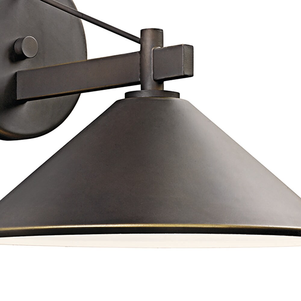 Distressed Bronze 12" Rustic Lantern Wall Sconce