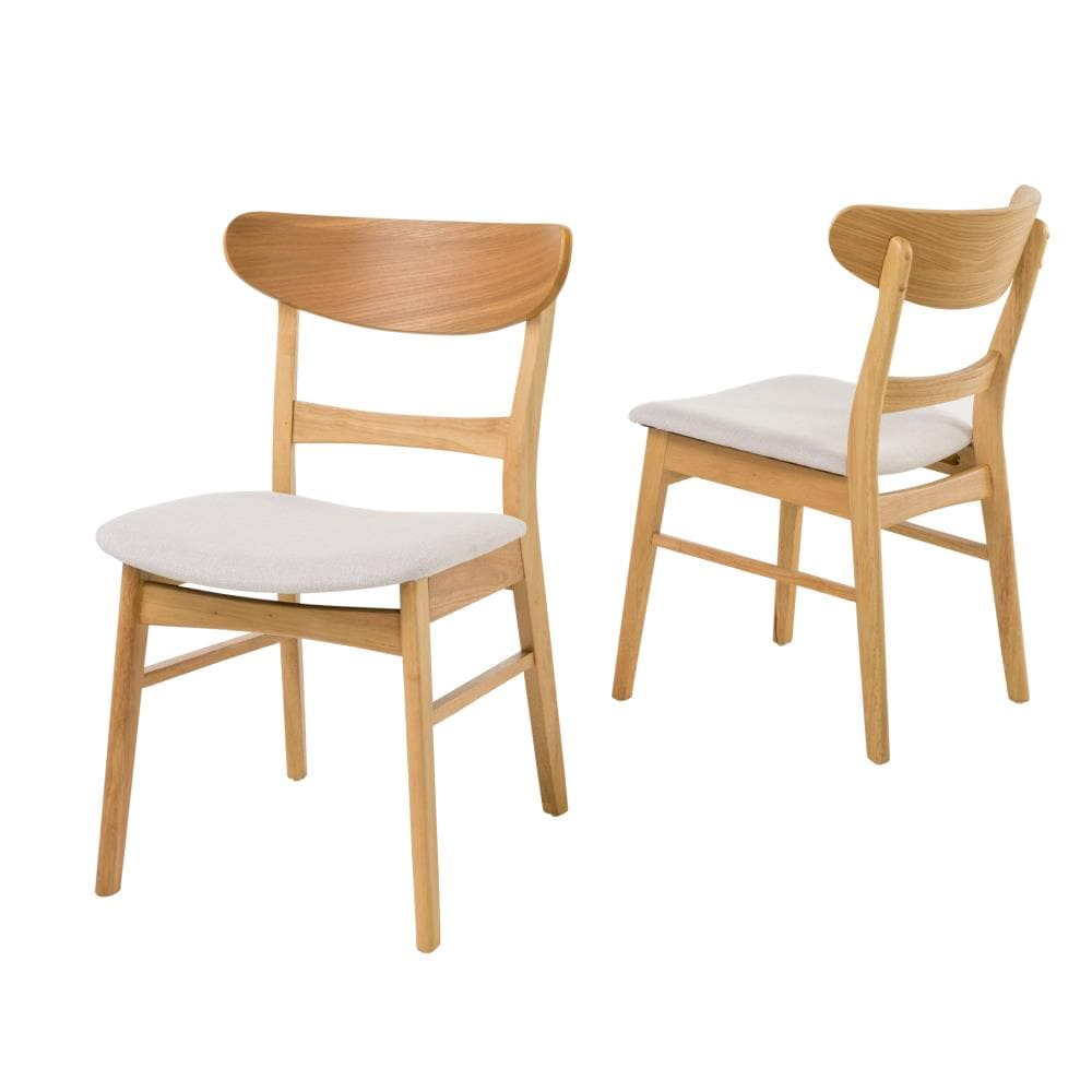 Best Selling Home Decor 298969 Set of 2 Idalia Casual Polyester Upholstered Dining Side Chair (Wood Frame)