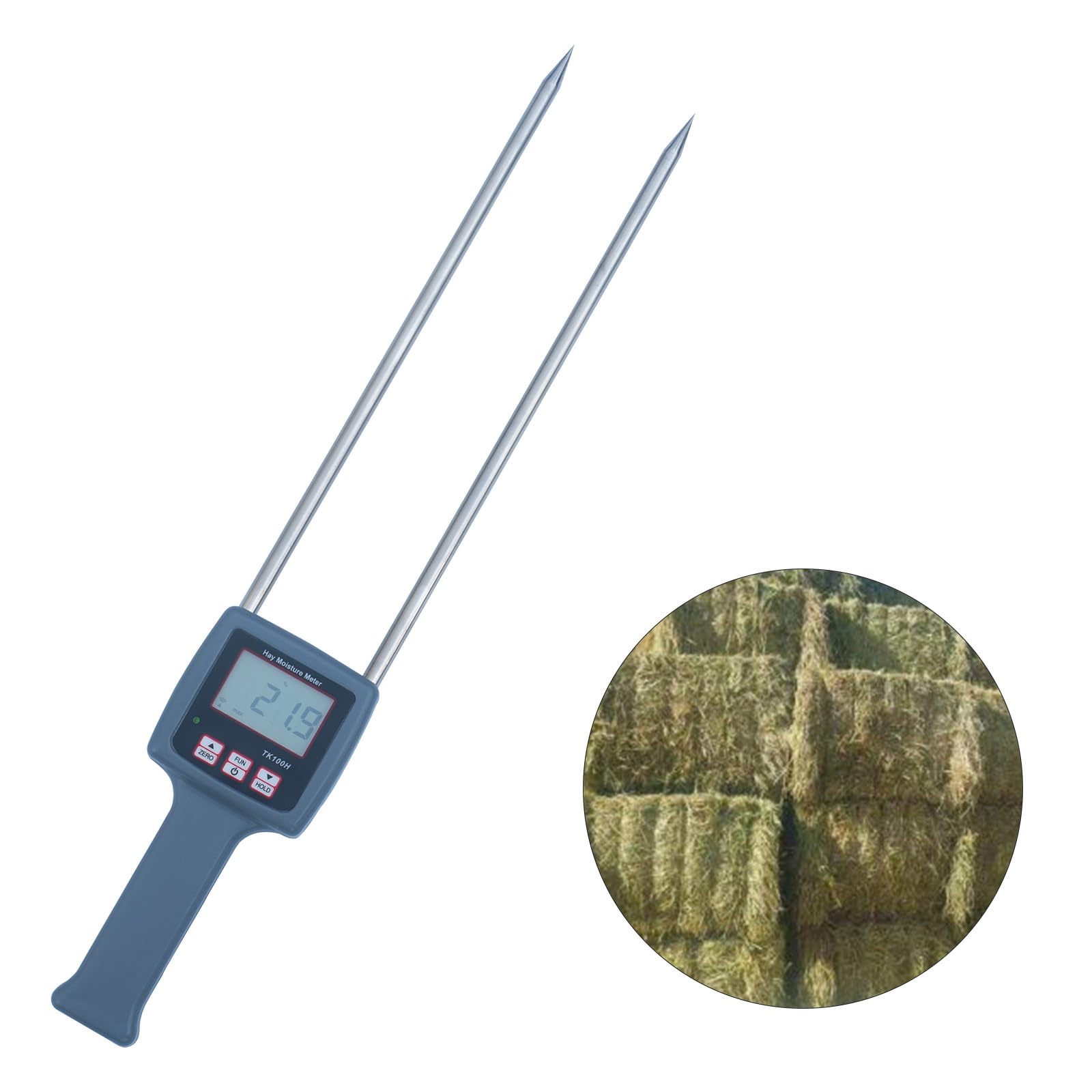 Oyezvary Portable Hay Moisture Meter with Probe for Accurate ...