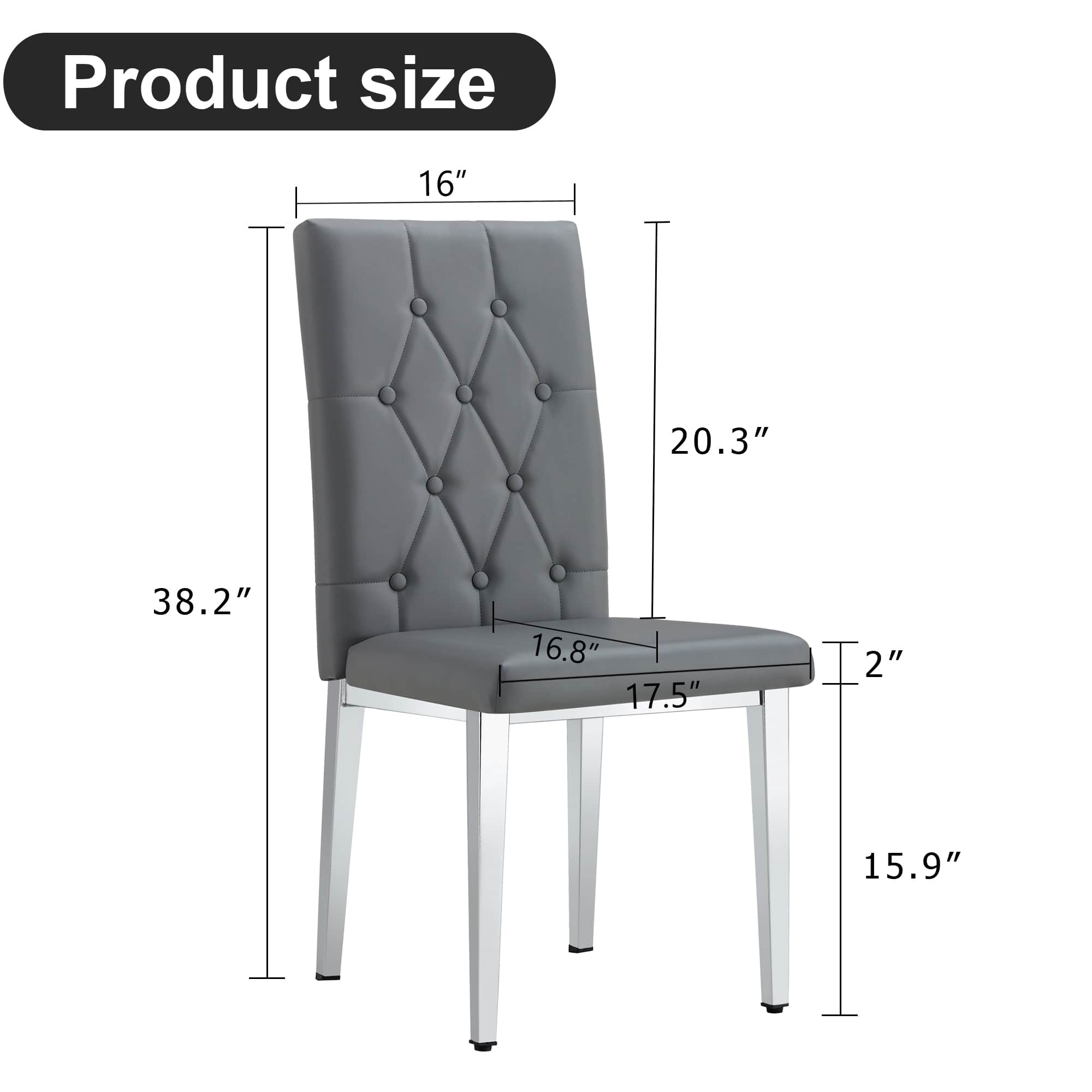Vynxaria LEXY0071-DJCY-2GRY Dining-Chairs - View #7