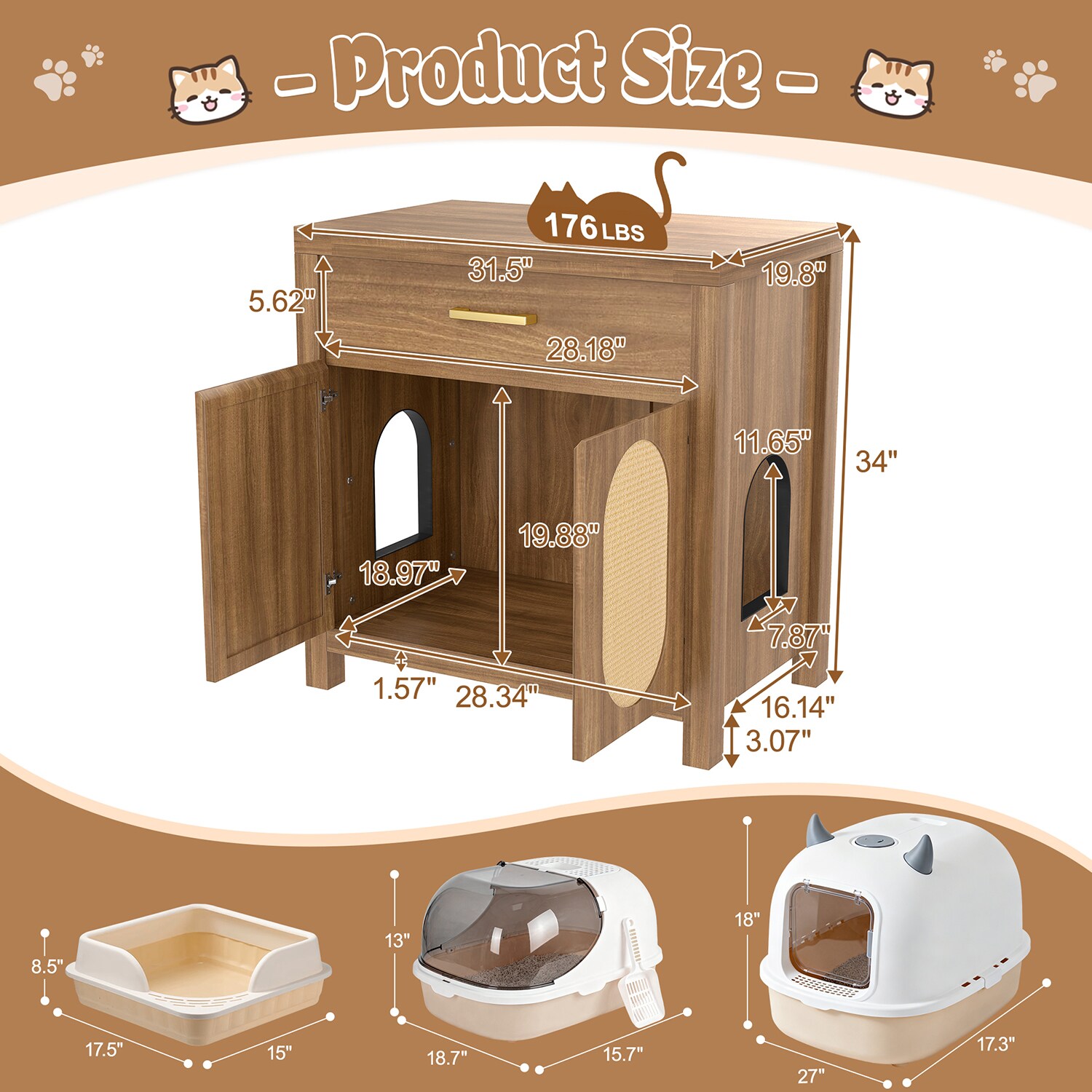 Mondawe MO-GO4111P Cat-Litter-Box - View #9