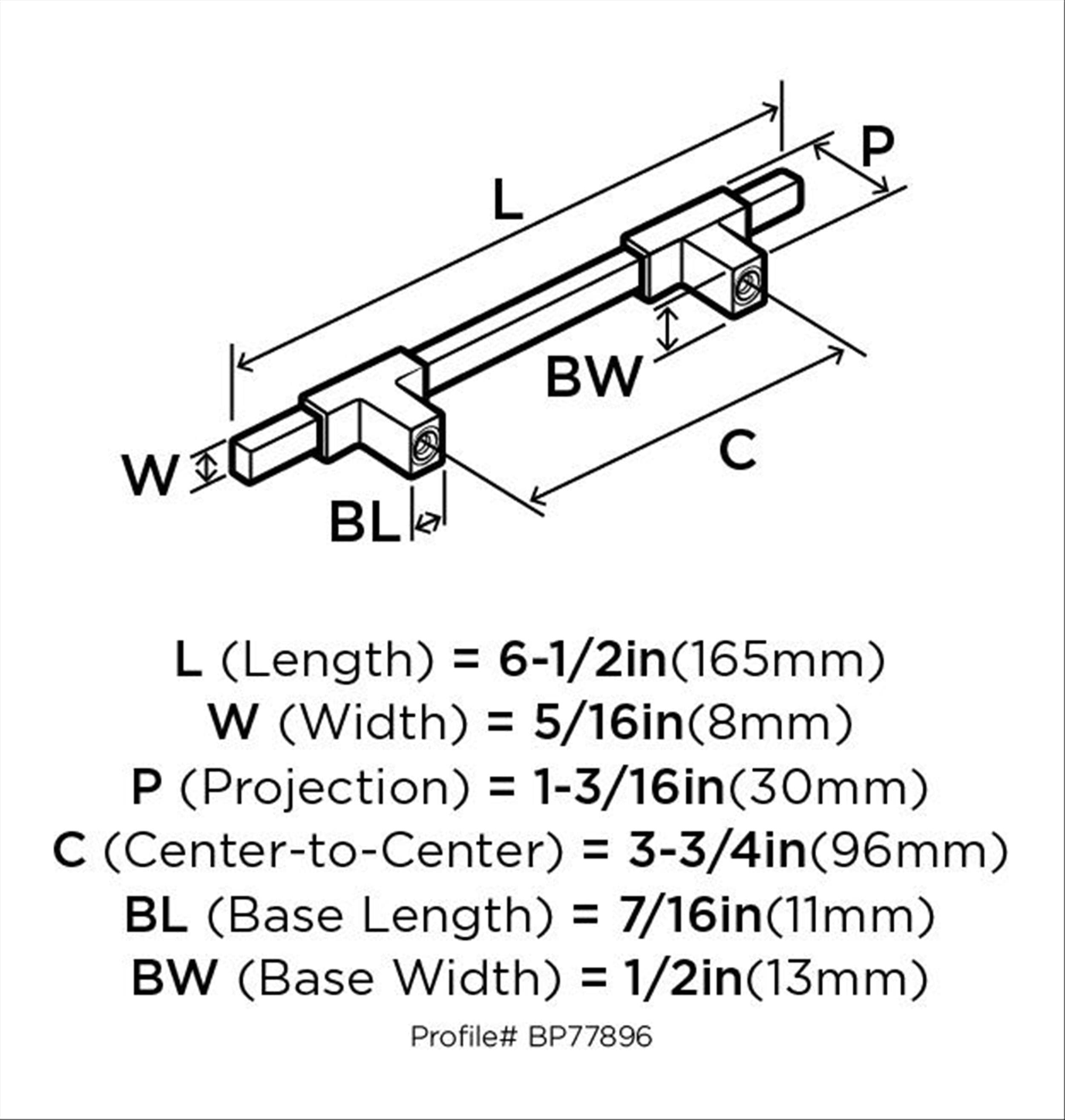 Amerock BP7789626BMB Cabinet-Pulls - View #2