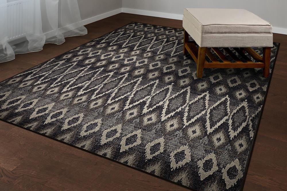 Easton Gray Synthetic Transitional Area Rug