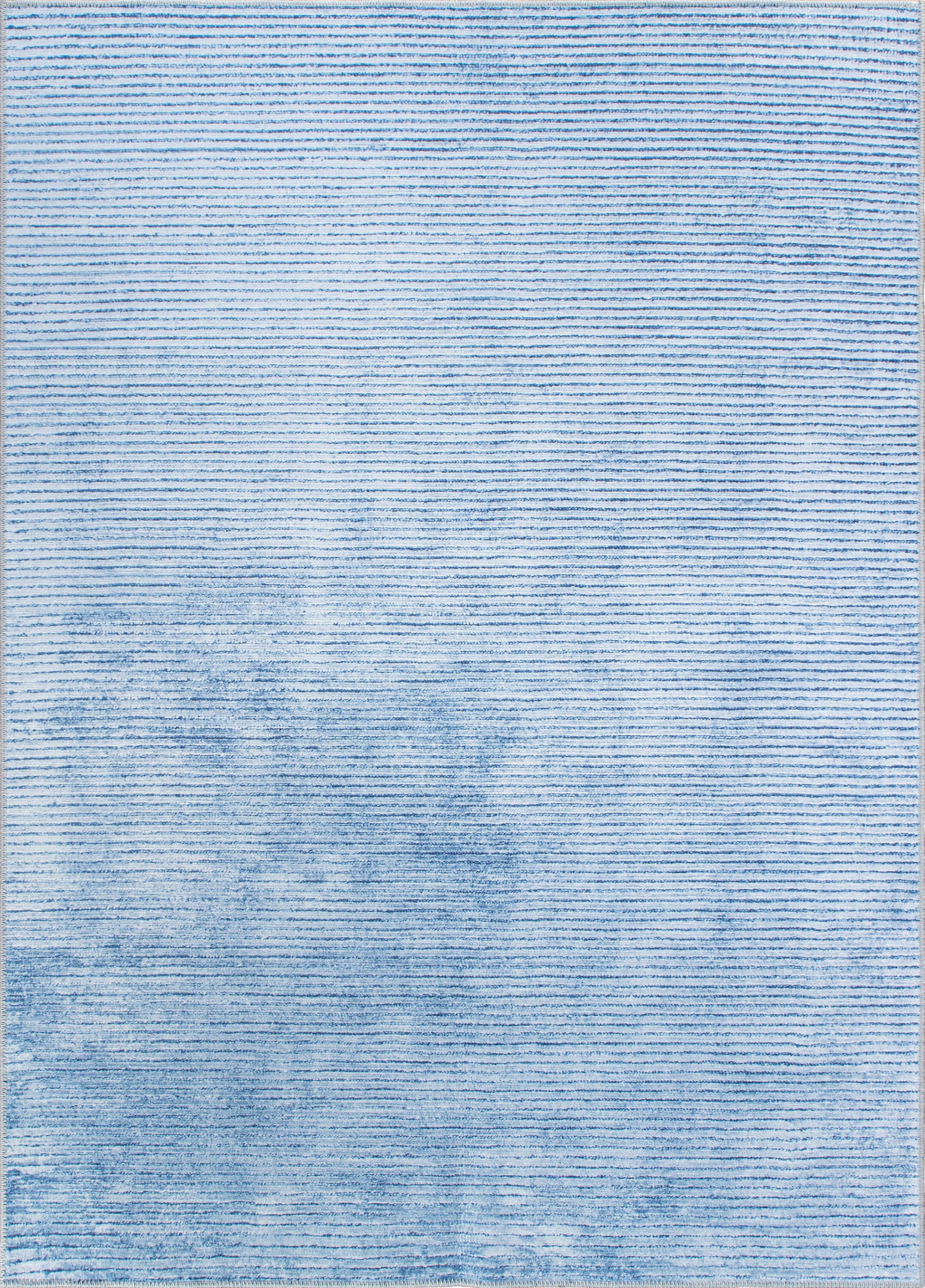 World Rug Gallery 5081BLUE9X12 Somerville 9 x 12 (ft) Loomed Polyester Blue Rectangular Indoor Solid Vintage Machine washable Area rug
