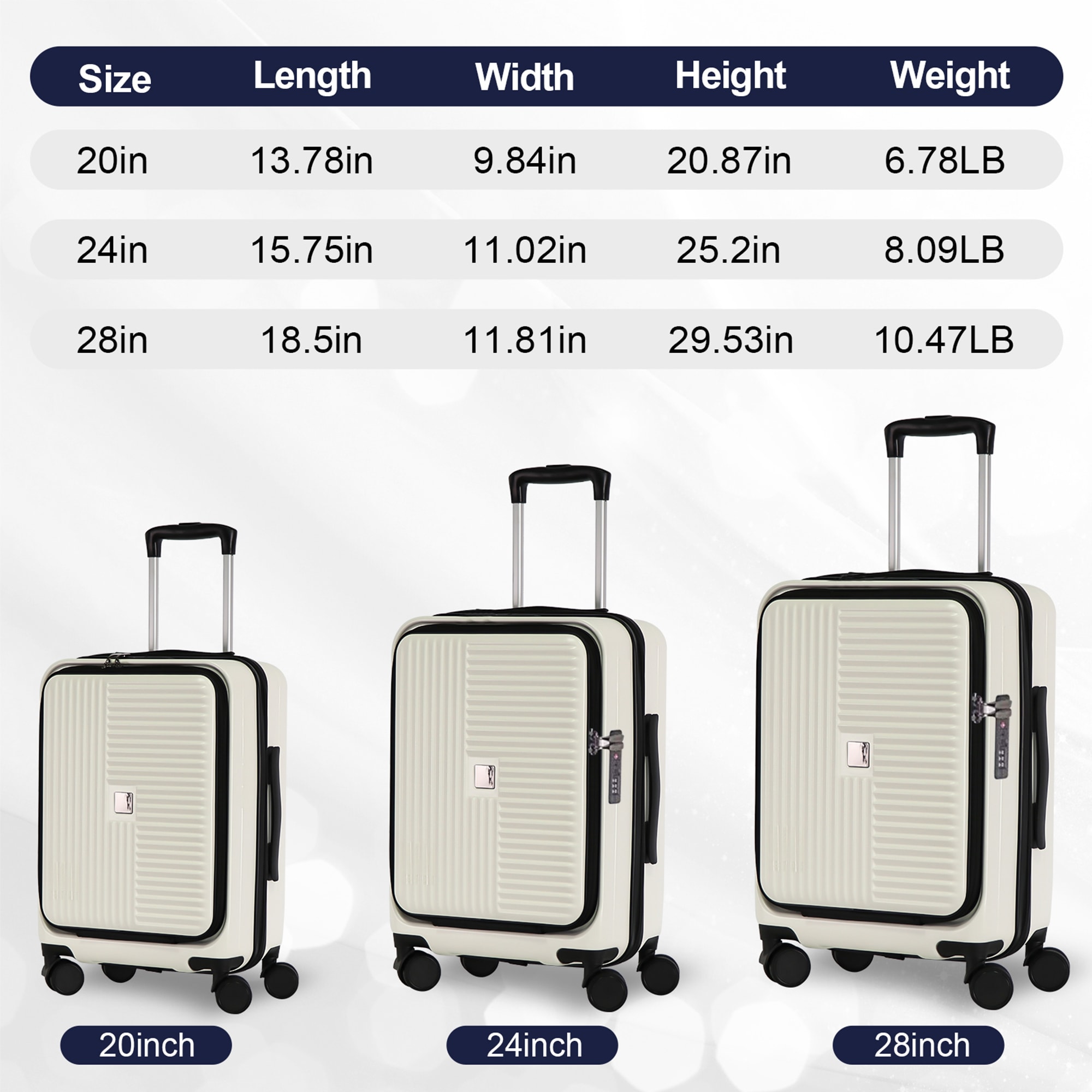 SINOFURN SYD9600008BL Luggage-And-Luggage-Sets - View #2