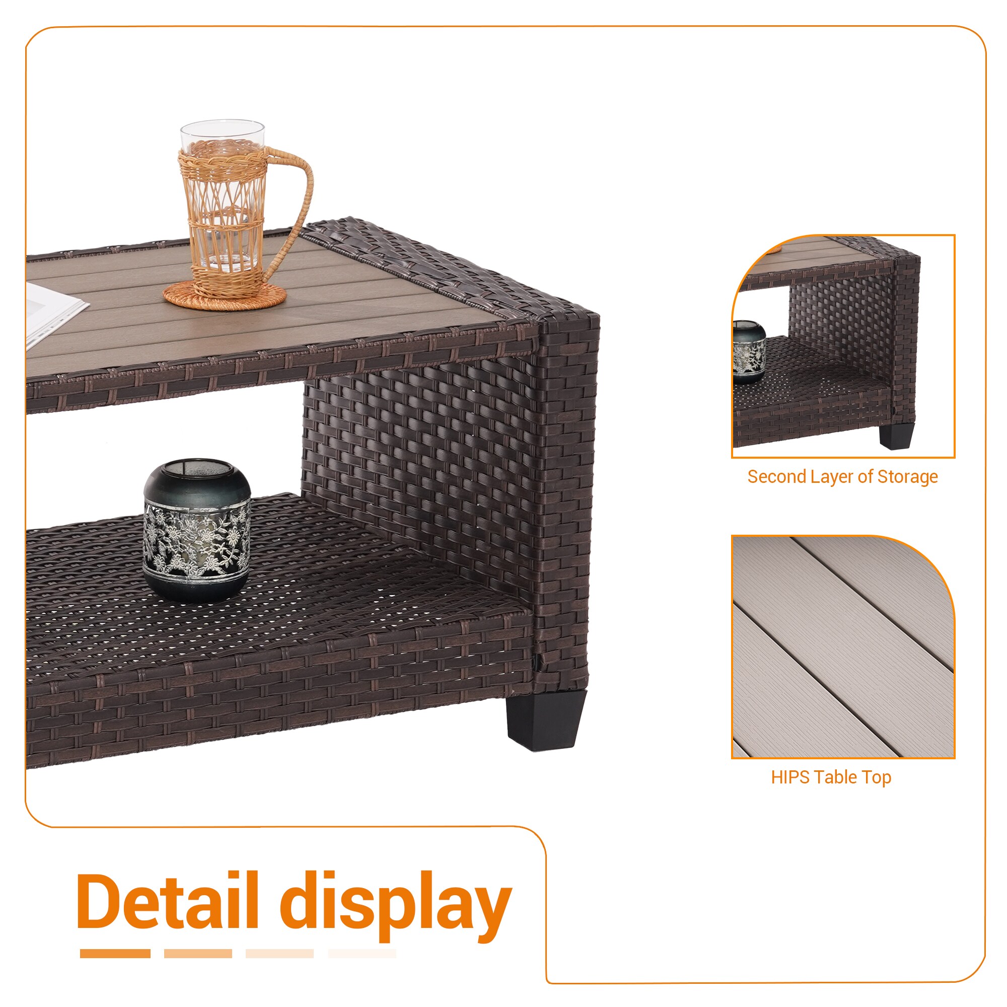 Sonkuki SD-ET-115T1-BN Patio-Tables - View #3