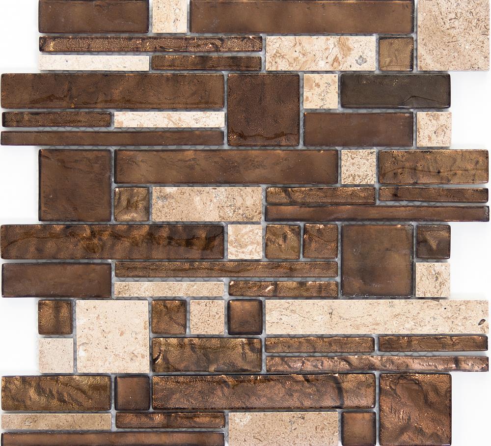 Emser W80VISTST1212MOP Vista 10-Pack Sight Stone and Glass Border Tile (12-in x 12-in)