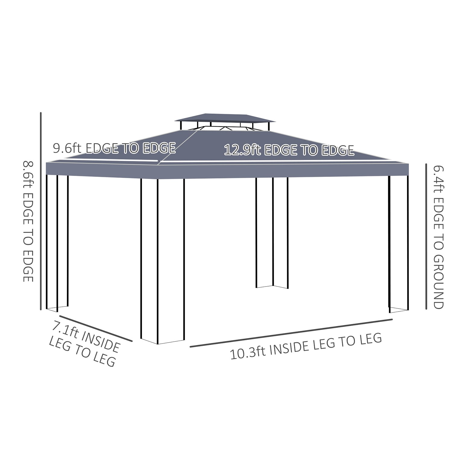 GZMR GZ-W2225P254 Wood-Resin-Gazebos - View #6
