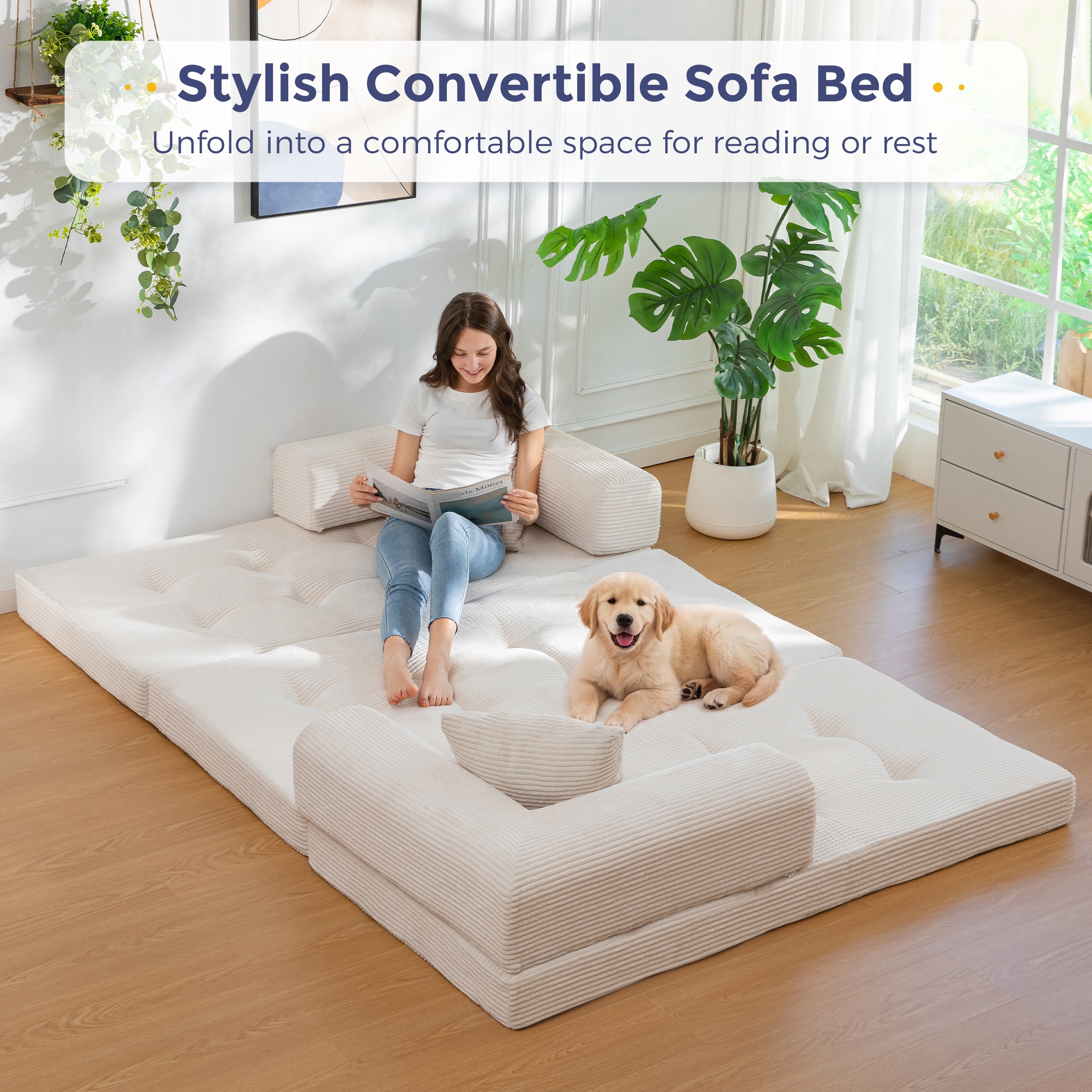 MAXYOYO M-A142-BEIGE Sofas-Loveseats - View #4