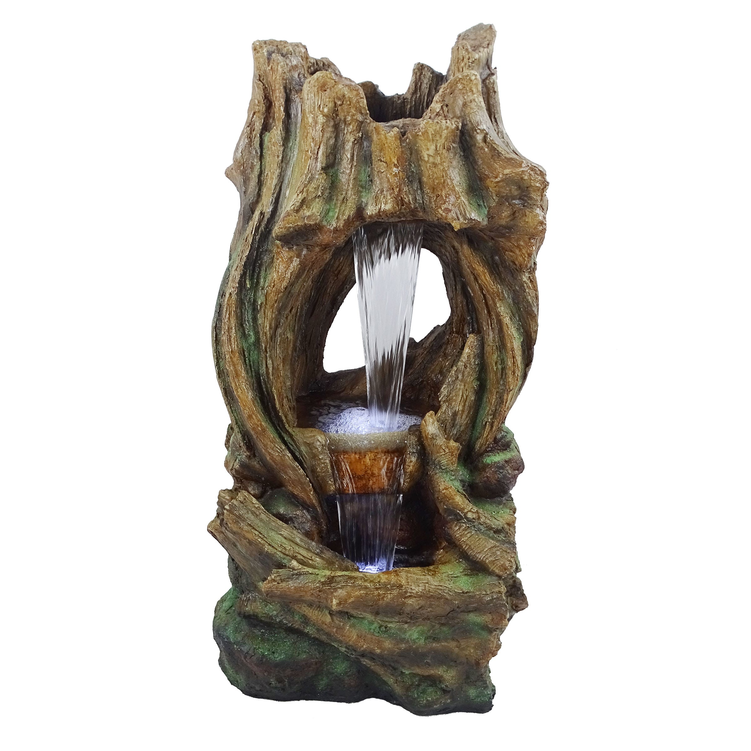 Alpine Corporation TZL290 40-in H Resin Tiered Outdoor Fountain