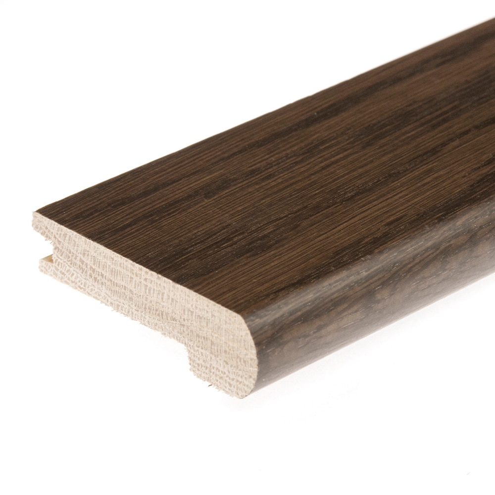 Flexco 786788 Solid Wood Stair Nose 2.75-in x 78-in x 0.56-in Mount Castle Truffle Prefinished Wood White oak Flush Stair Nosing