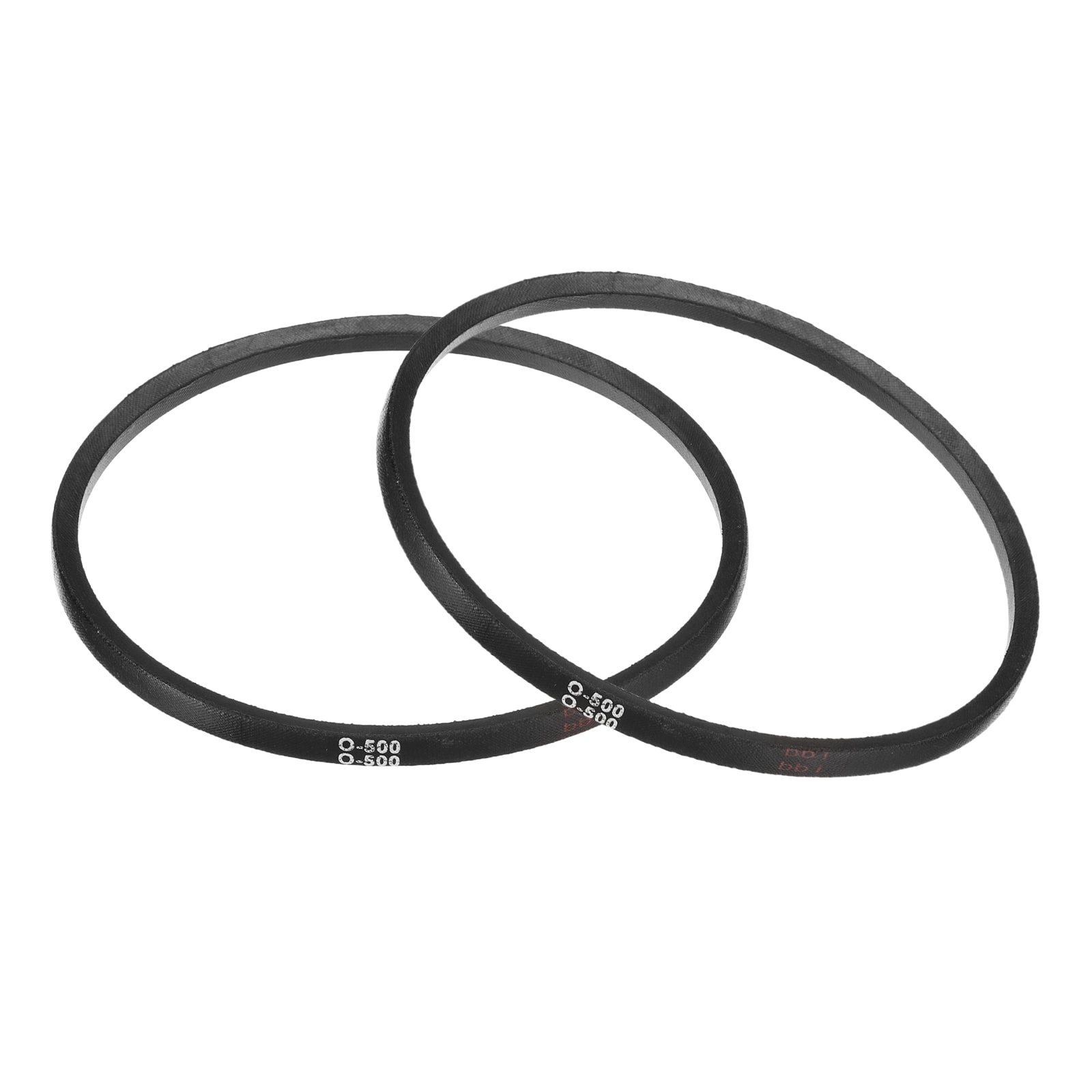 Unique Bargains 2pcs O-500 O Type V-belt 500mm/19.7inch Inner Length x 0.39inch Width x 0.24inch Height O-type Closed-Loop Rubber Transmission Belt