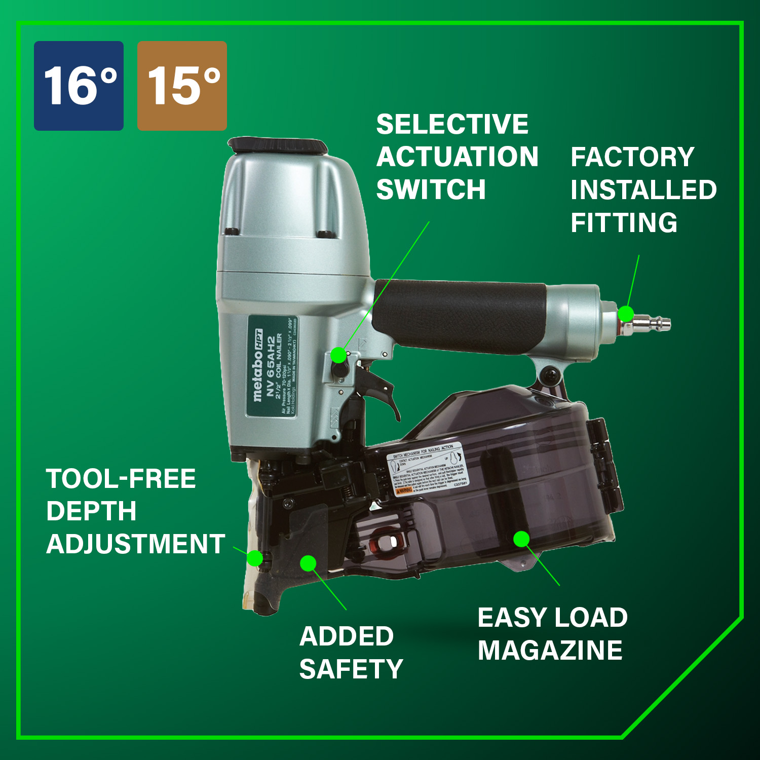 Metabo HPT NV65AH2M Siding-Nailers - View #4