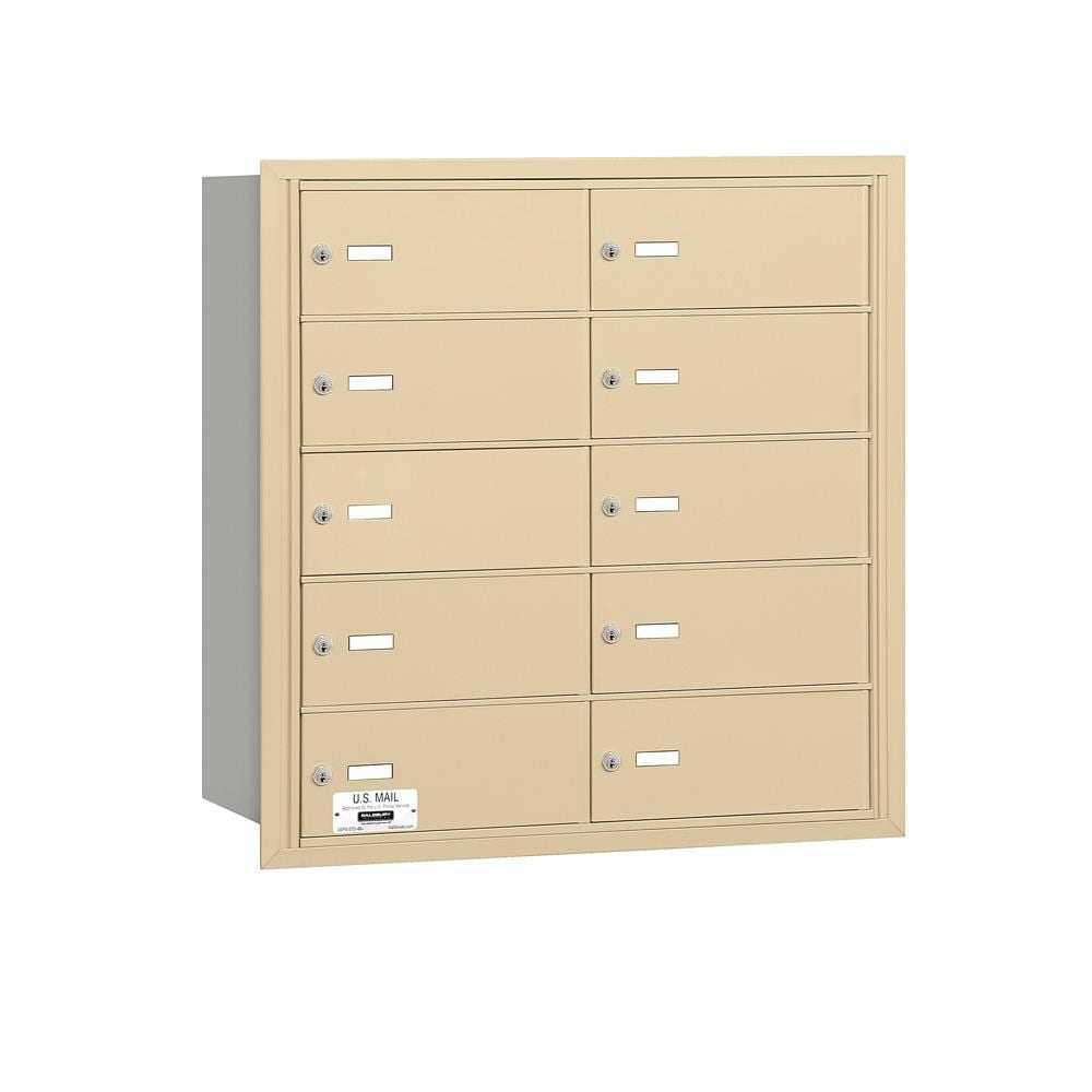 SALSBURY INDUSTRIES 3610SRU Recessed Mount Brown Metal Extra Large Lockable Cluster Mailbox